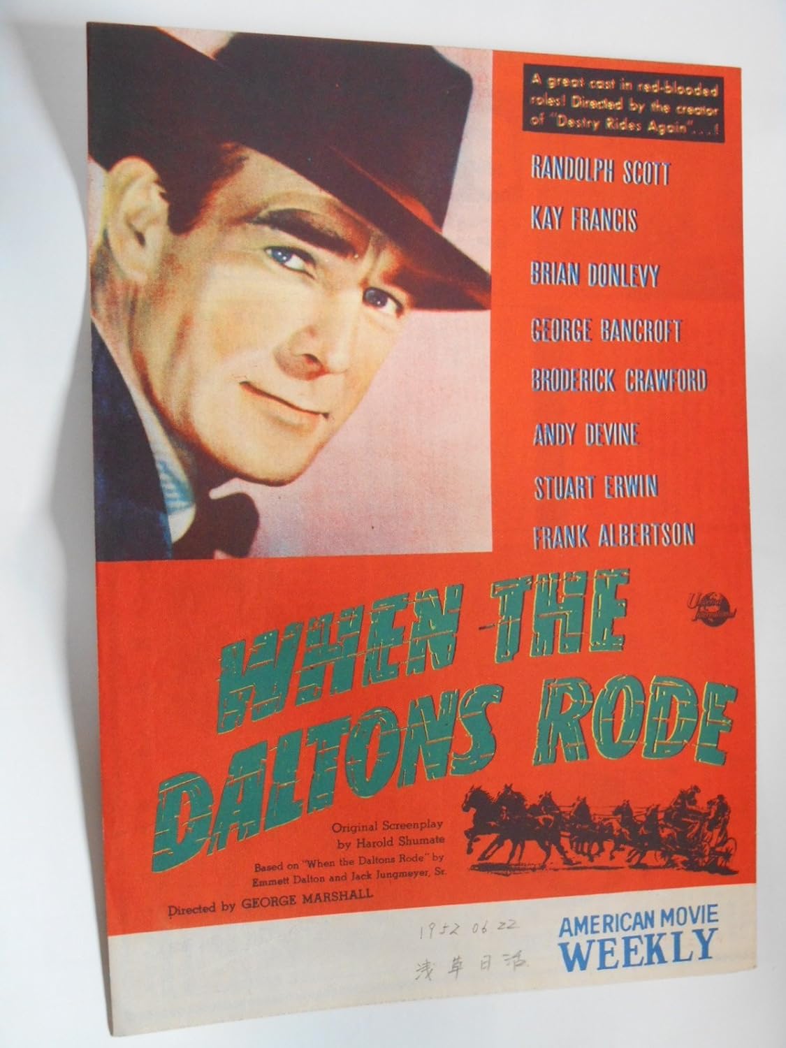 Amazon Co Jp 殴り込み一家 1952年映画パンフレット ジョージ マーシャル監督 ランドルフ スコット ケイ フランシス ホーム キッチン Amazon Co Jp 殴り込み一家 1952年映画パンフレット ジョージ マーシャル監督 ランドルフ スコット ケイ フランシス ホーム キッチン