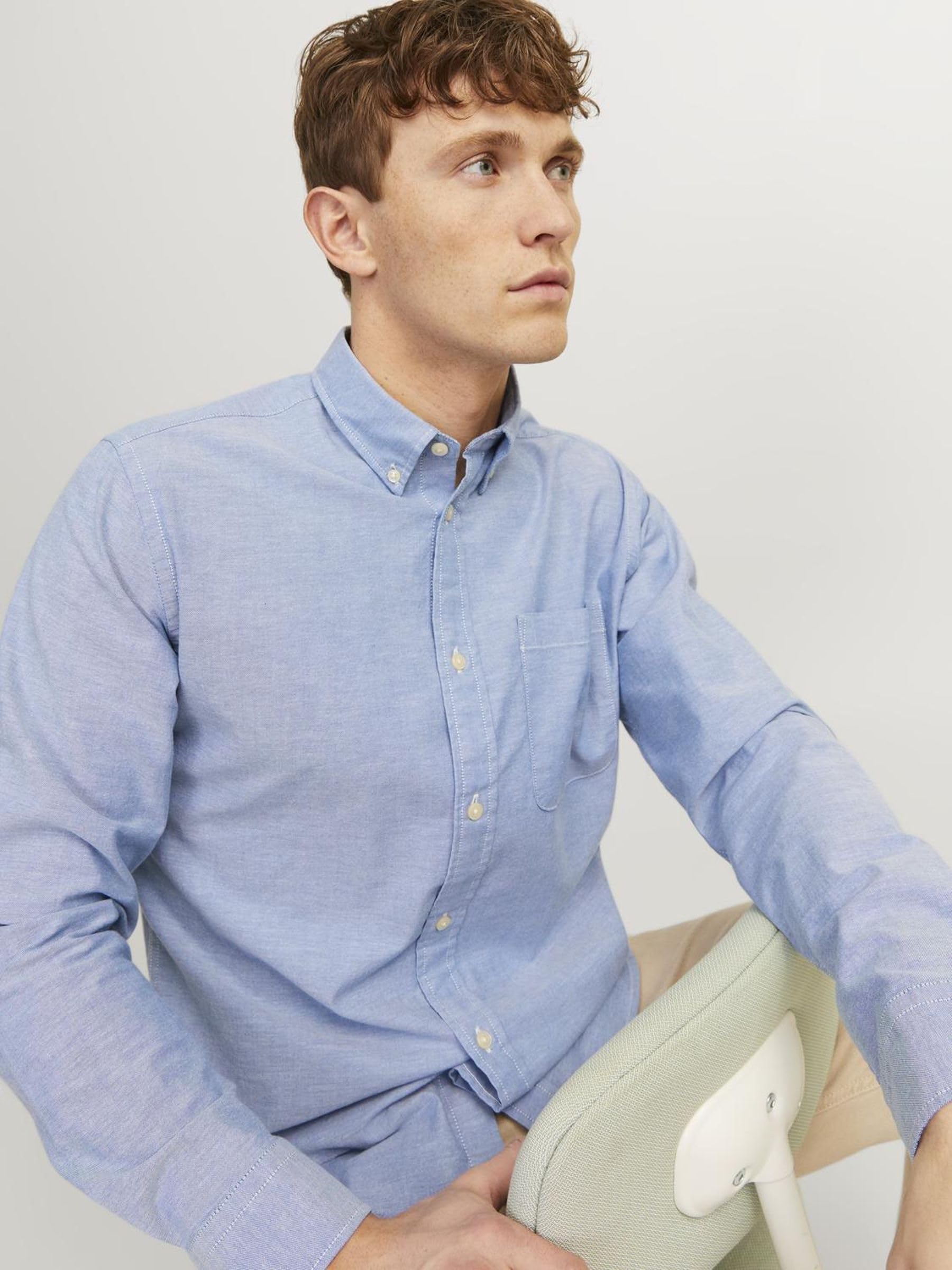 JACK & JONES Jprblubrook Oxford Shirt L/S Noos Uomo