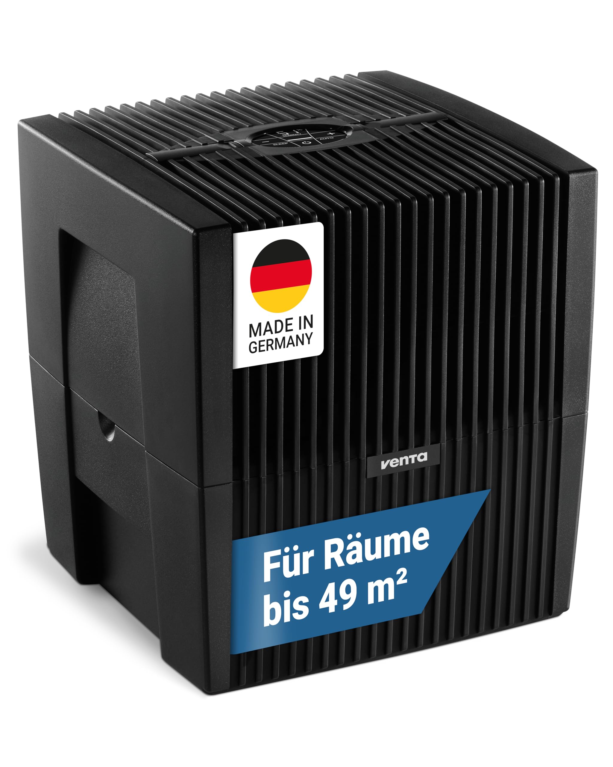 Venta Luftbefeuchter LW25 Comfort Plus, sehr leise 24 dB(A), energieeffizient 3 Watt, hygienische Kaltverdunstung ohne Filter, großer 7 l-Tank, bis 45 m², Automatik-, Sleep-Modus, mit Duftfunktion