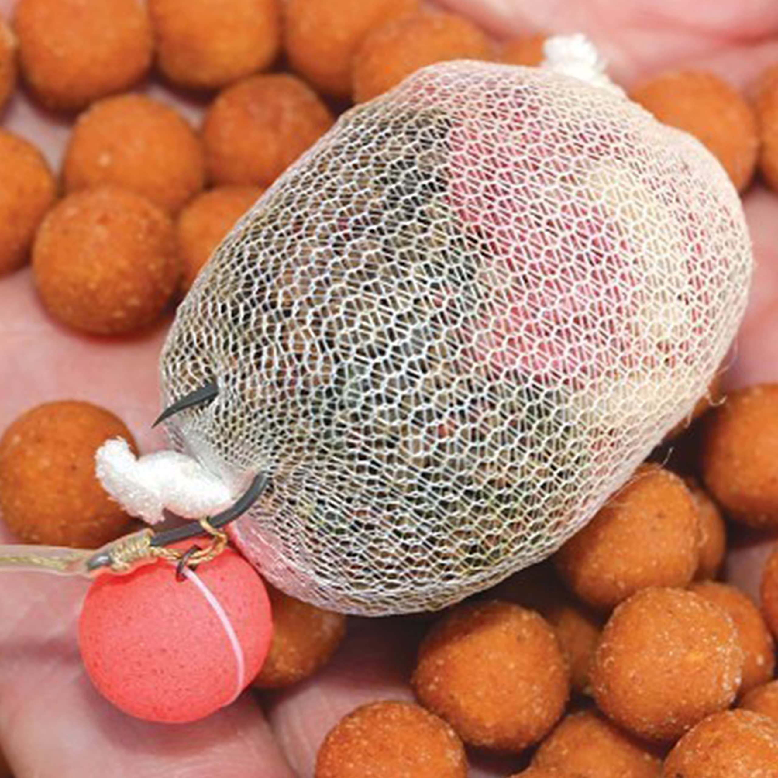 Fishing Bait Realure 5M Pva Mesh Kit With Scissors,18mm 25mm 37mm 44mm Wide Pva Mesh Carp Fishing Accessories With Funnel & Plunger System,Fast Melt Pva Mesh Bag Fishing Refill For Boilie,Bait,Feeding (25mm