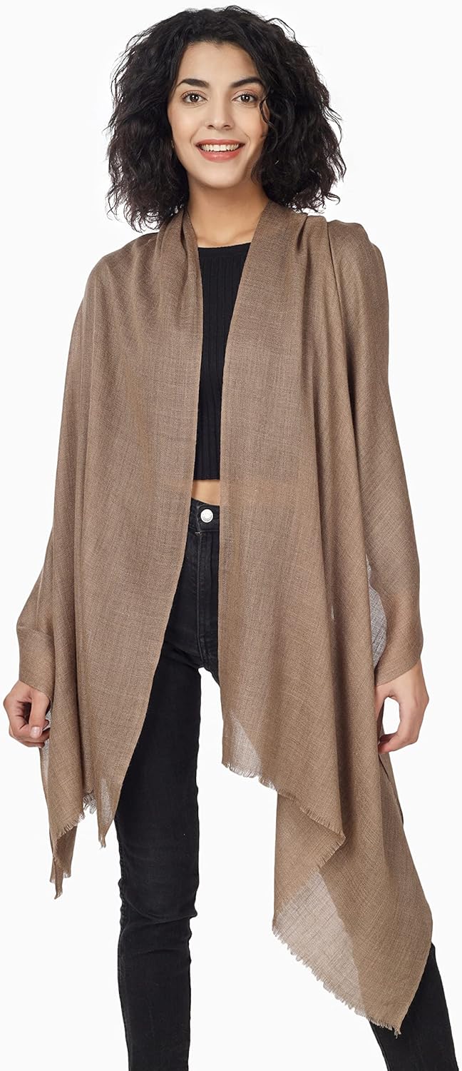 PASHWRAP Ultra-Thin Merino Wool Scarf Soft & Warm, Featherlight Cozy Luxurious Shawl For Women, Perfect For Travel - Image 2