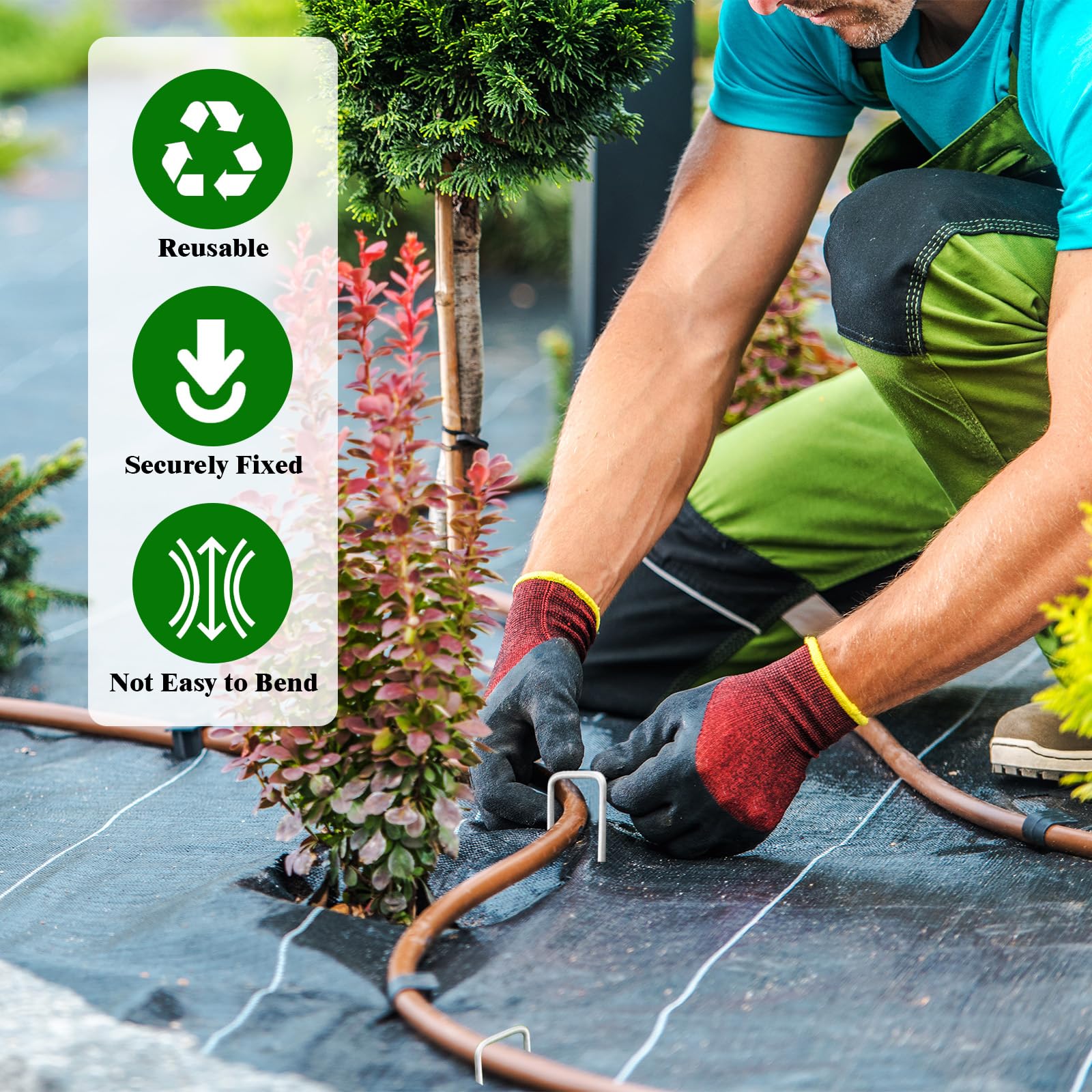 60 Stück Erdanker Aus Verzinktem Stahl - U-förmige Heringe Für Zäune, Folien & Camping