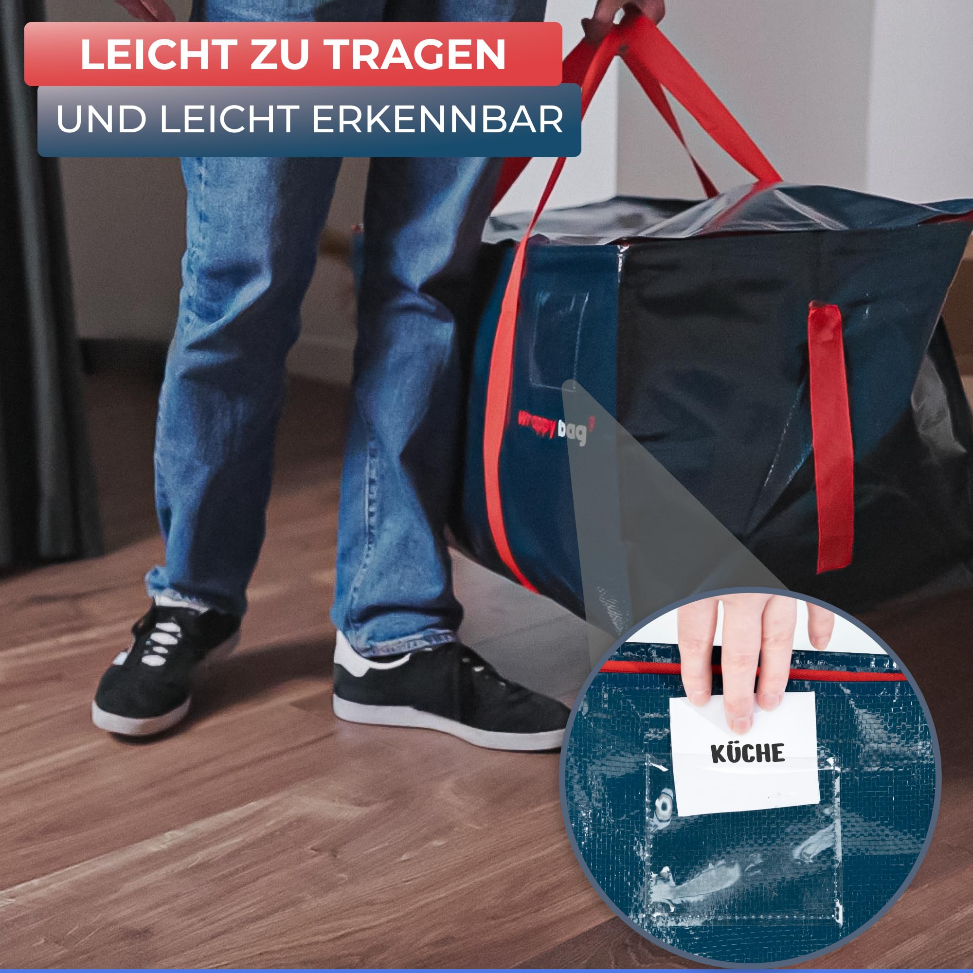 Wrappybag umzugstaschen xxl stabil - Robust, Dick und Wasserabweisend