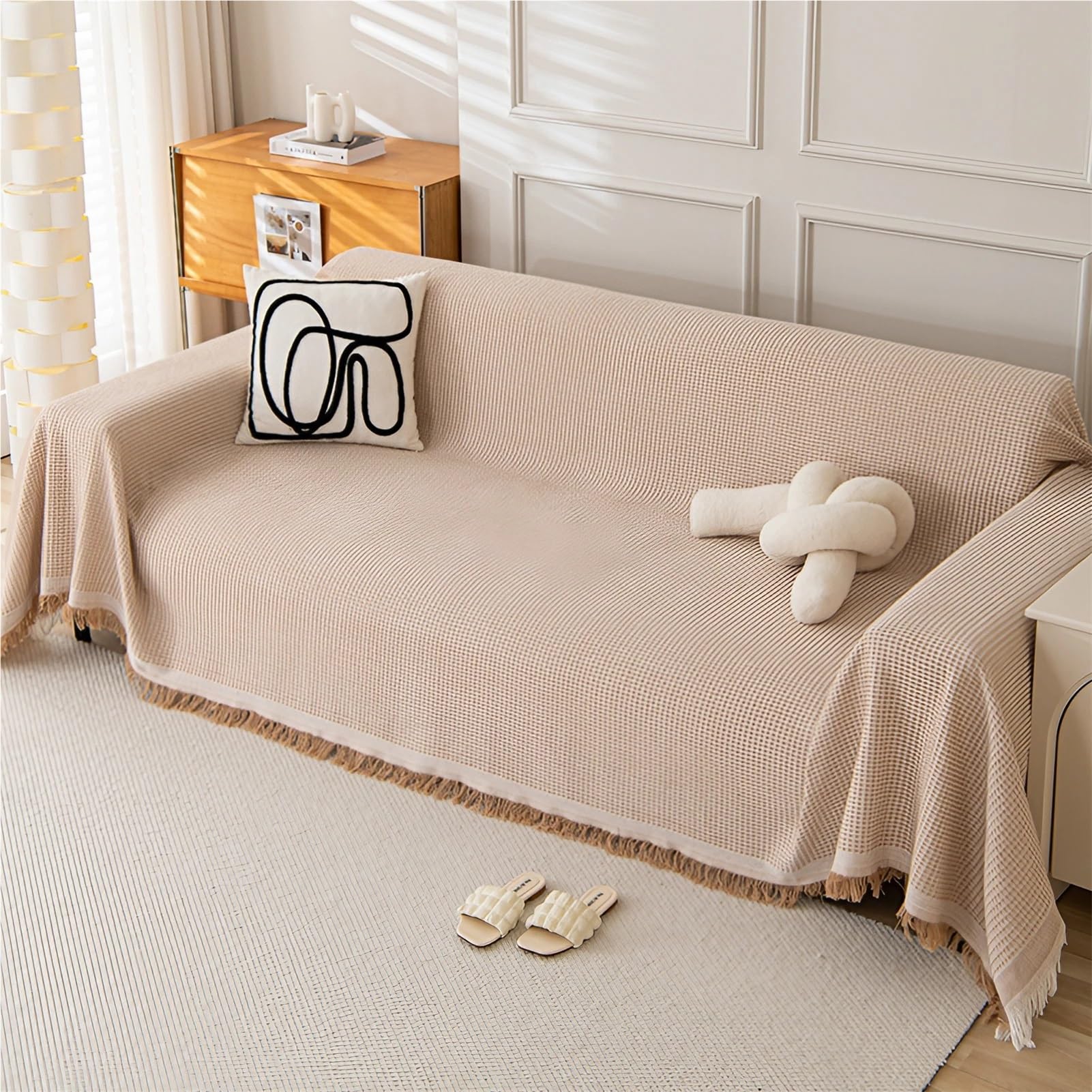 Housse canapé 1/2/3/4 places kaki | Protection meuble universelle