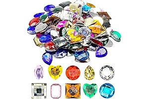RMSPO Multifaceted Gemstones for Crafts (120-Pack)