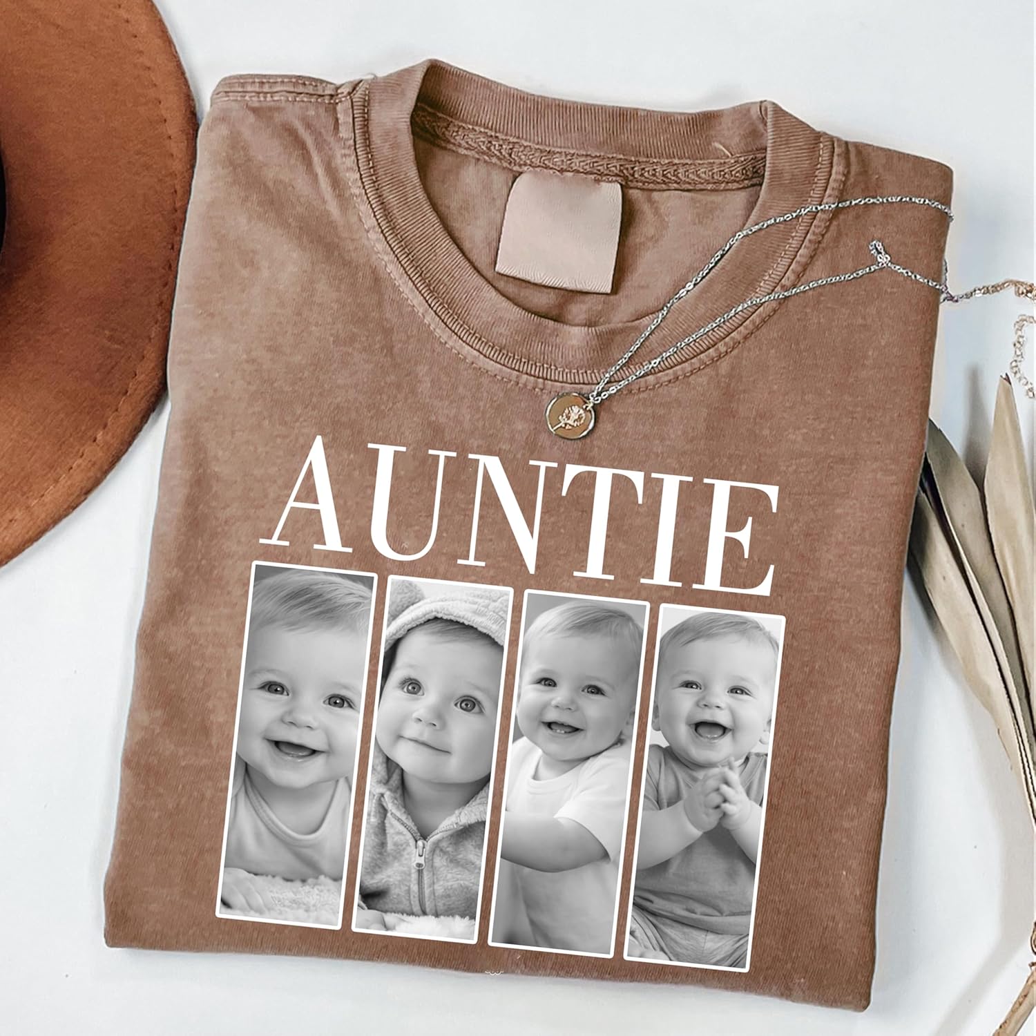 NAZENTI Personalized Grandma Shirt, Custom Shirts with Photo Kids, Vintage T-Shirt, Mothers Day Shirt Gifts for Nana, Mimi - Image 4