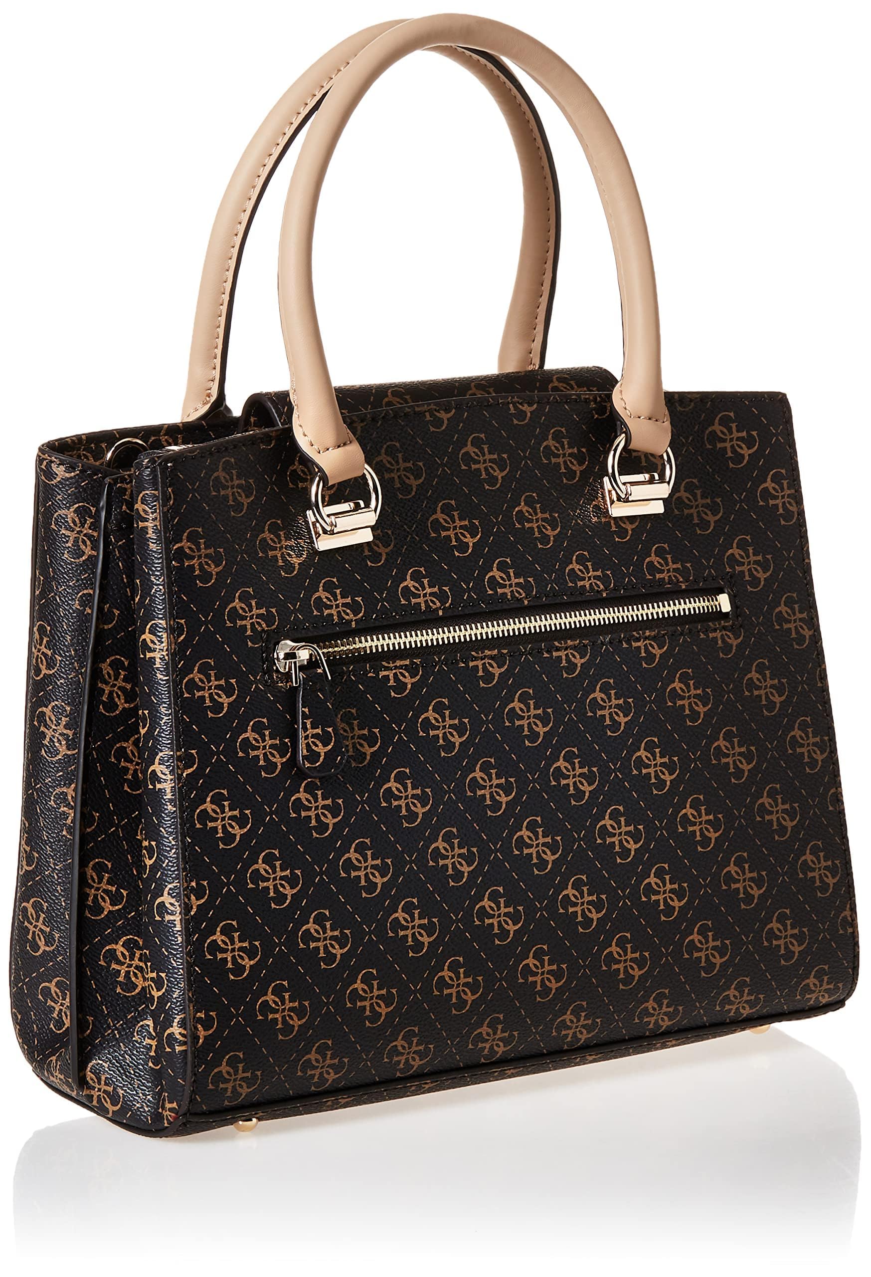 GUESS Damska torebka Noelle Luxury Satchel (1 szt.), Brązowy, One Size, Współczesny