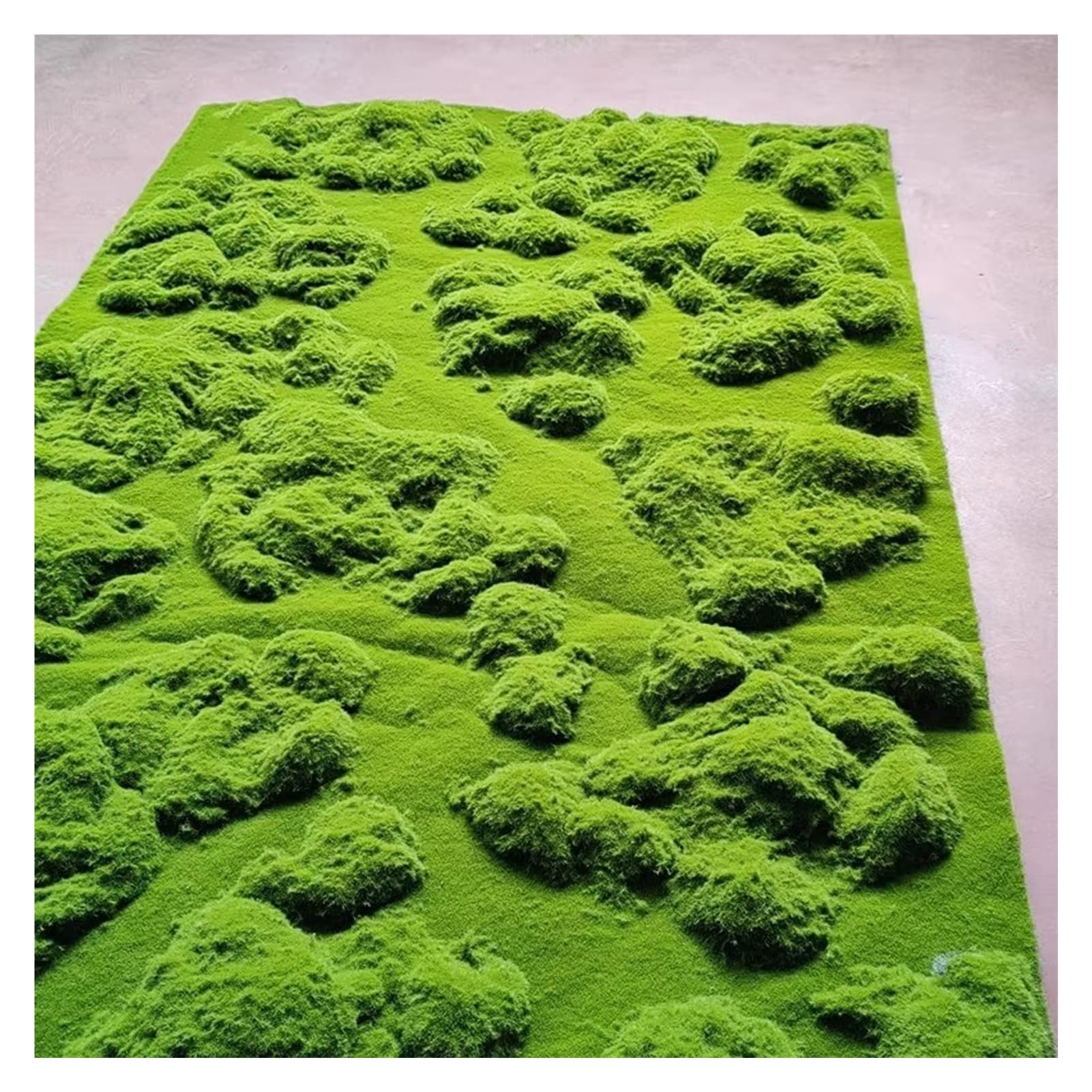 Musgo sintético de diseño verde realista para paneles de pared decorativos