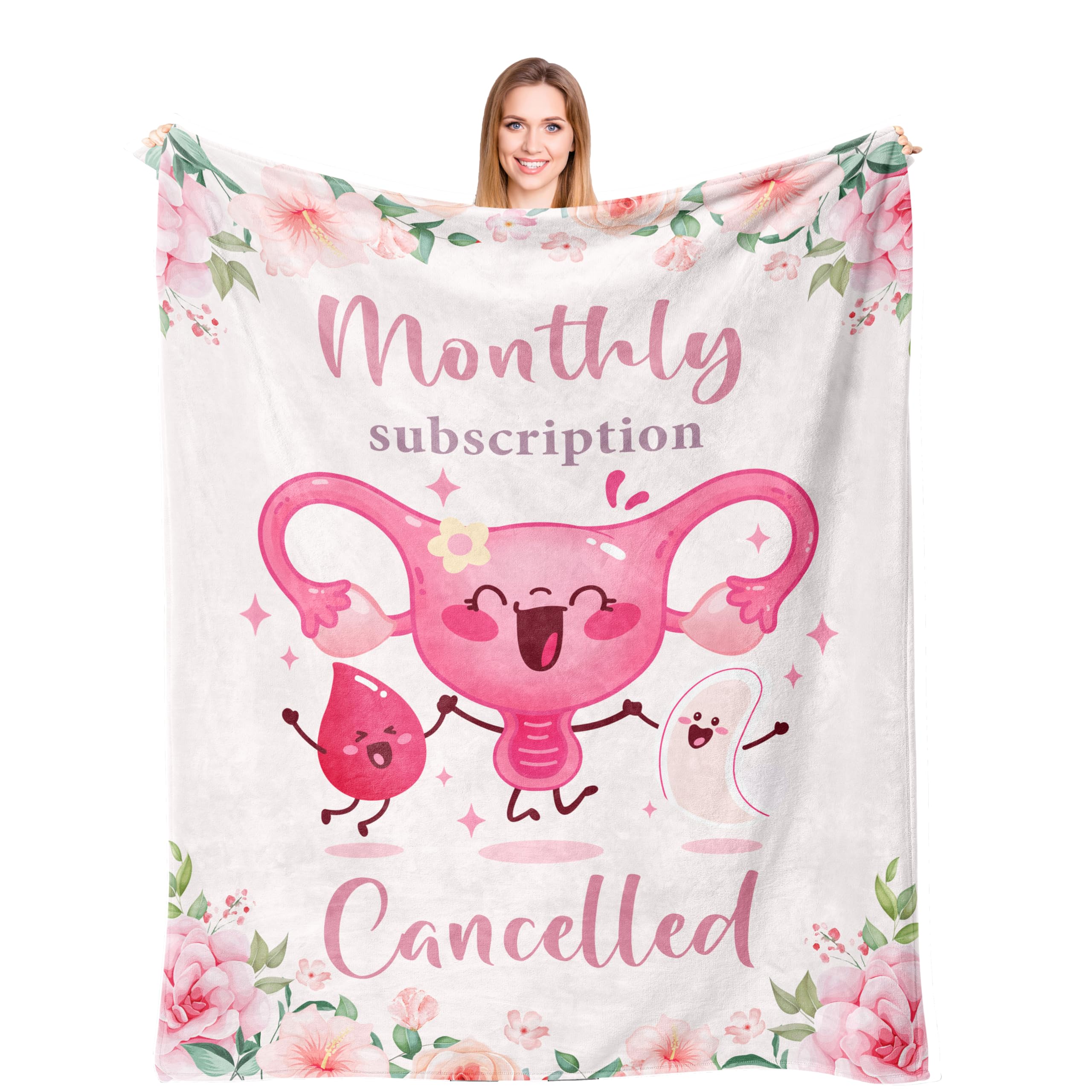 kituzol Hysterectomy Recovery Gifts, Get Well Recovery Gifts, Get Well Soon Gifts for Women, Monthly Subscription Cancelled Blanket, Hysterectomy Blanket (50" X 60")