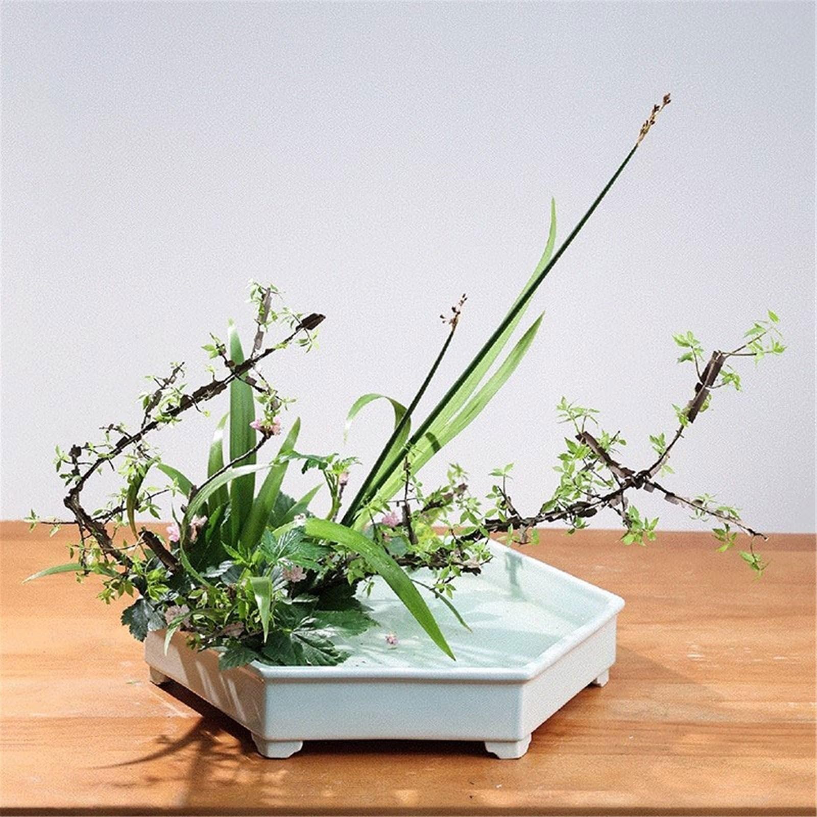 Bandeja decorativa Platillo de cerámica hexagonal china de flores