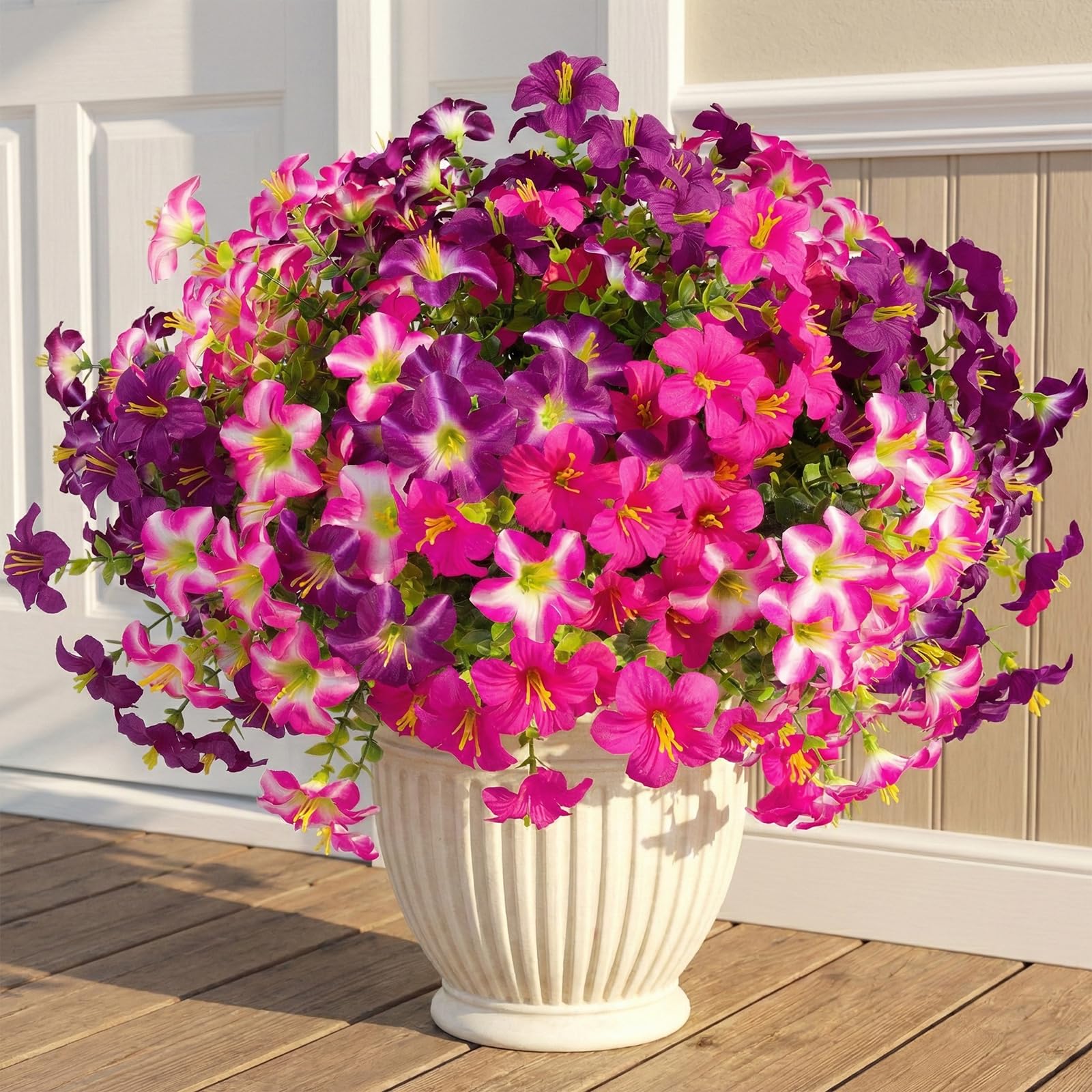 Daynight 16 Pcs Faux Petunias