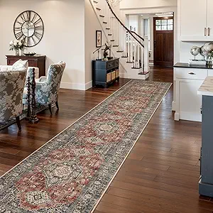 Lahome Oriental Hallway Runner Rug, 2.5x12 Washable