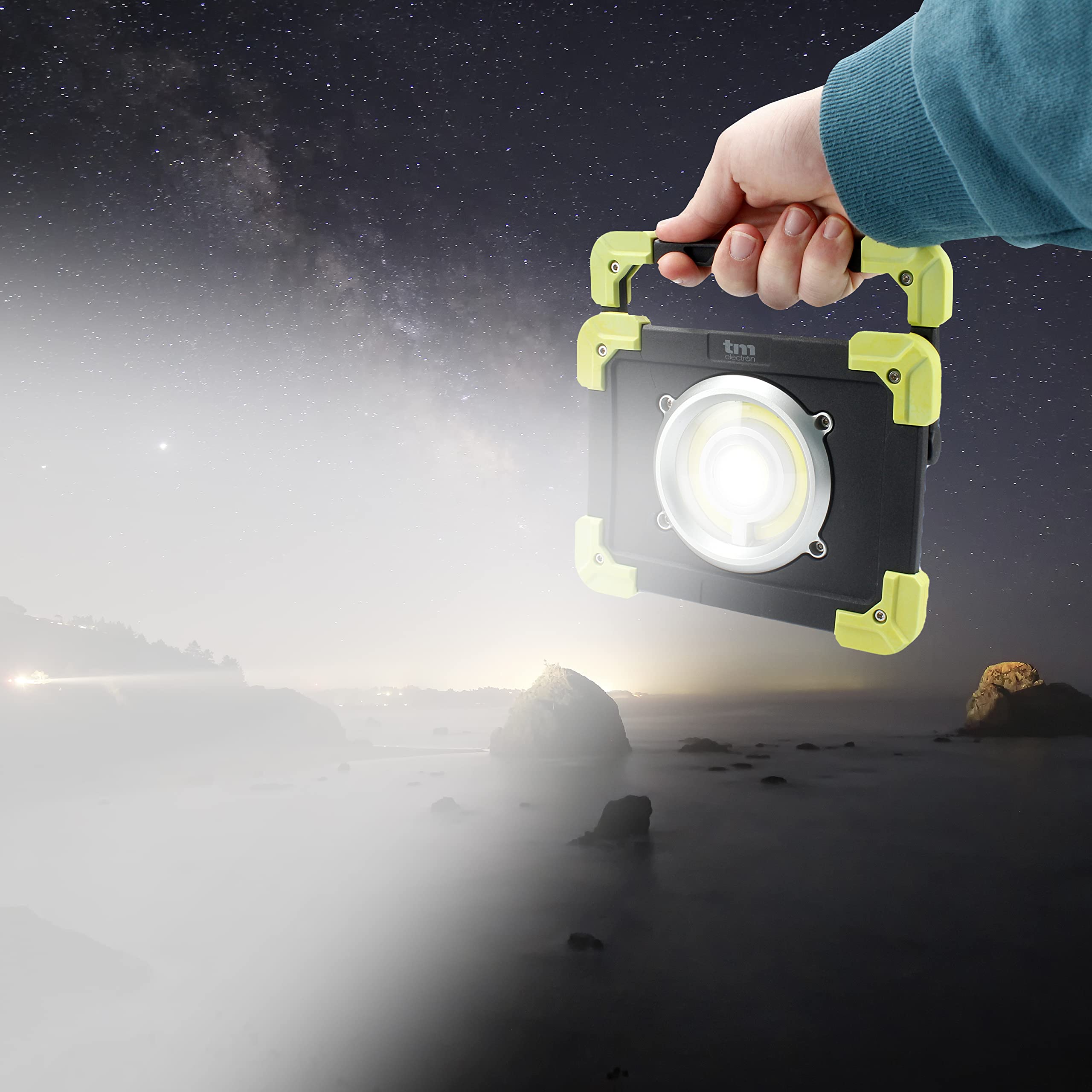 TM Electron TMTOR020 przenośne oświetlenie robocze COB LED super jasne 20 W i power bank 4000 mAh