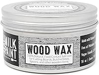 Vista 1 de Real Milk Paint, Cera de madera para acabado, muebles sin terminar, tablas de cortar, bloques de carnicero, grado alimenticio, vegano, 16 onzas