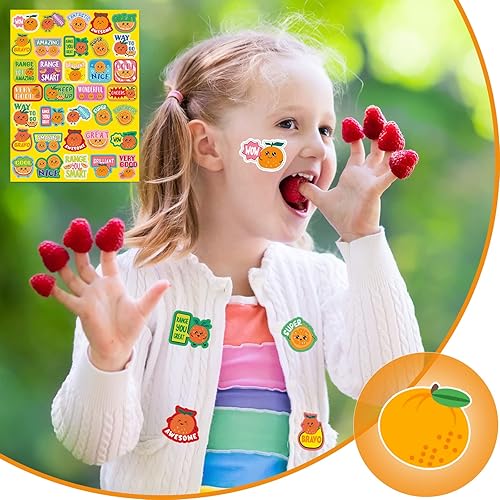 Miniatura 5 de 750 calcomanías perfumadas para raspar, calcomanías malolientes, frutas y alimentos, calcomanías de motivación para suministros escolares,