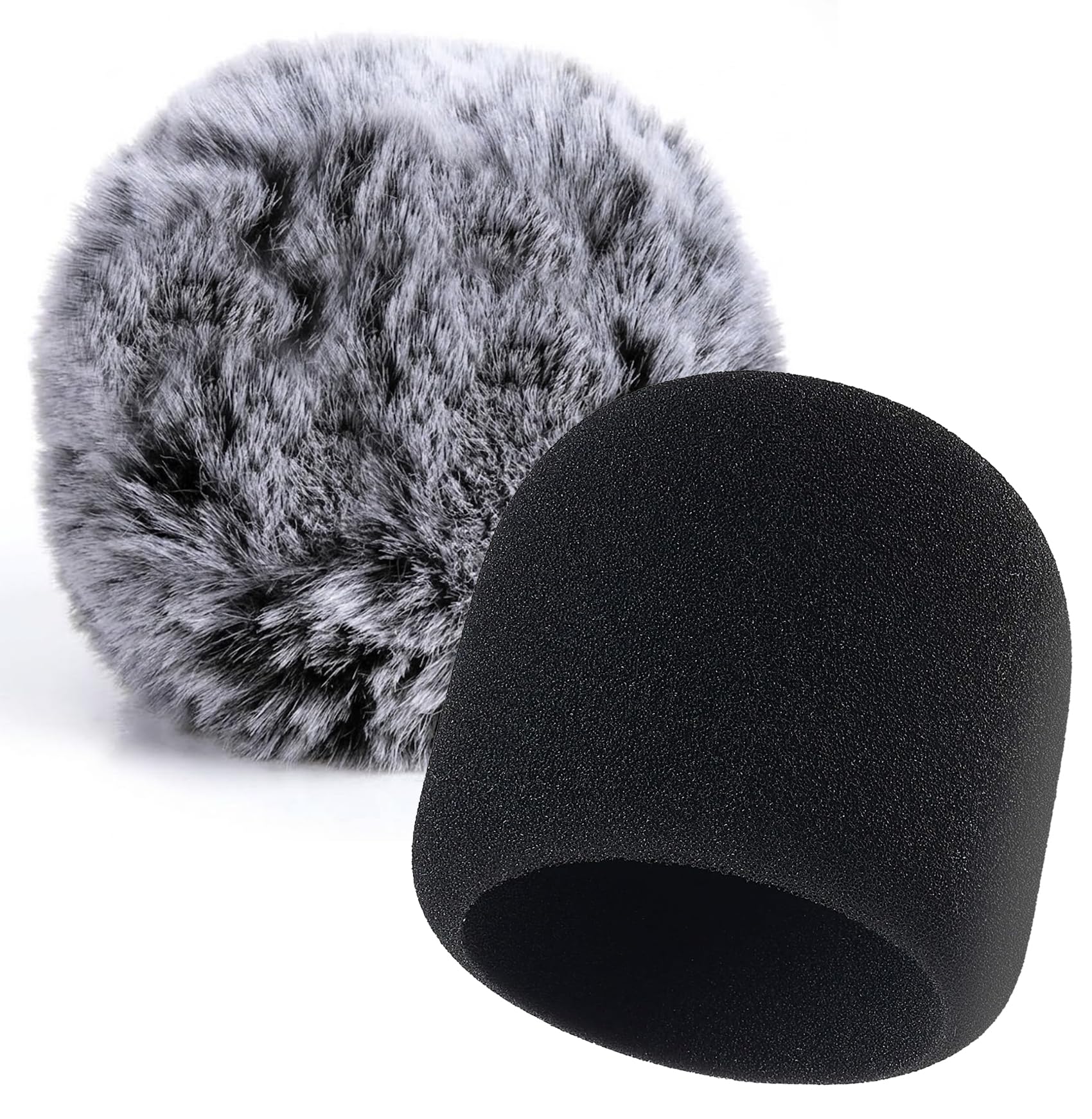 2 PCS Pop Filter Compatible with Blue Yeti Microphone,For Yeti Mic,For Blue Yeti Pro USB Microphone Black and gray