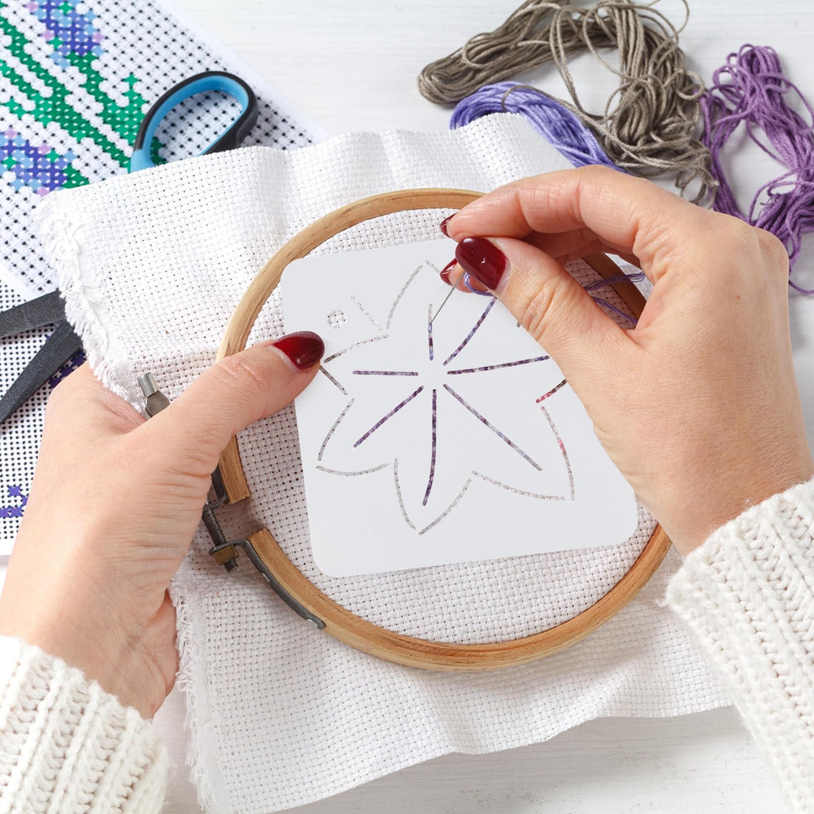 Operitacx Quiltschablone 11.7 Zoll Quilt Vorlage Für Nähen Und Quilten Mit Präziser Zeichenschablone Für Patchwork Und Stickerei Handarbeiten