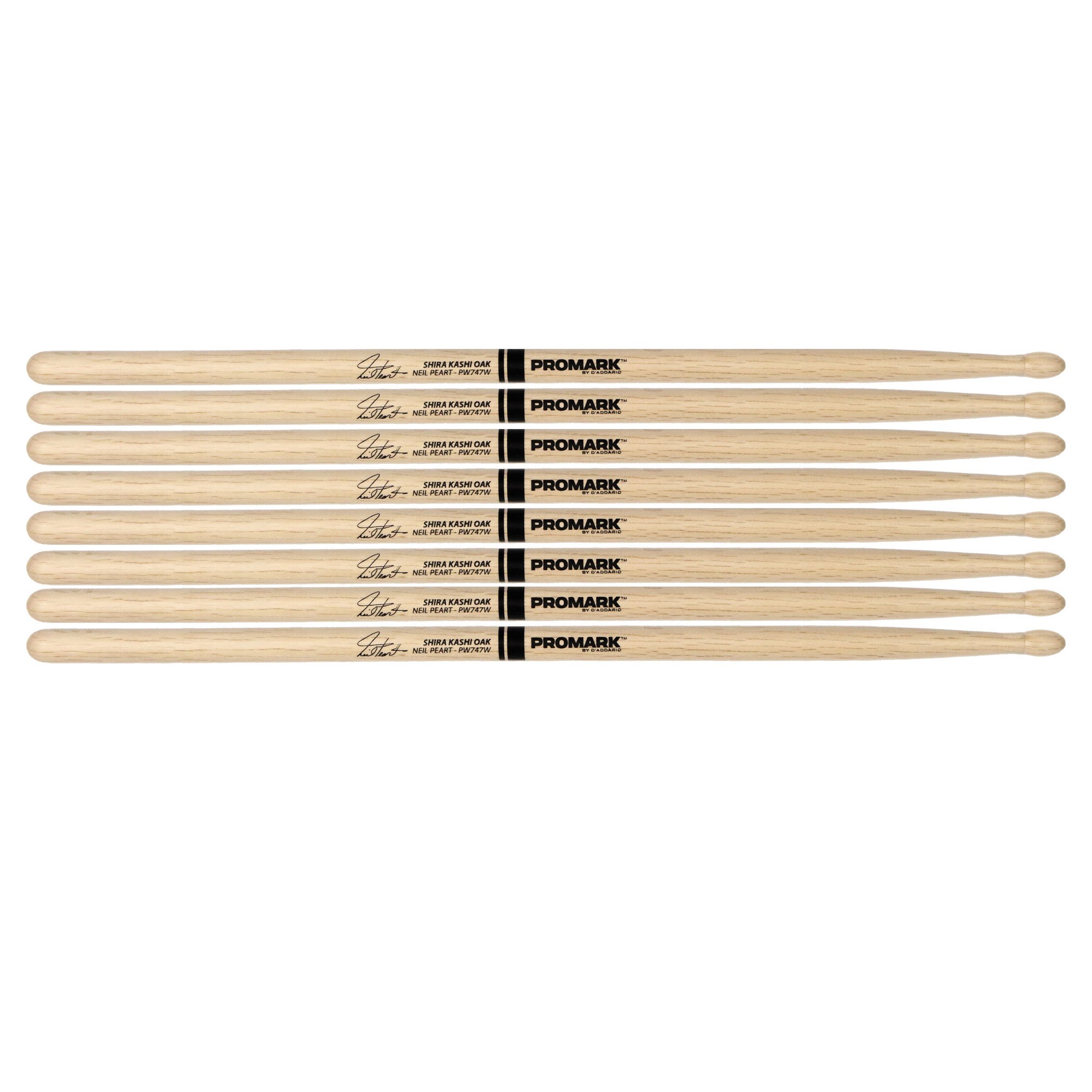 ProMark Shira Kashi Oak Neil Peart 747 Lot de 4 paires de 4 paires