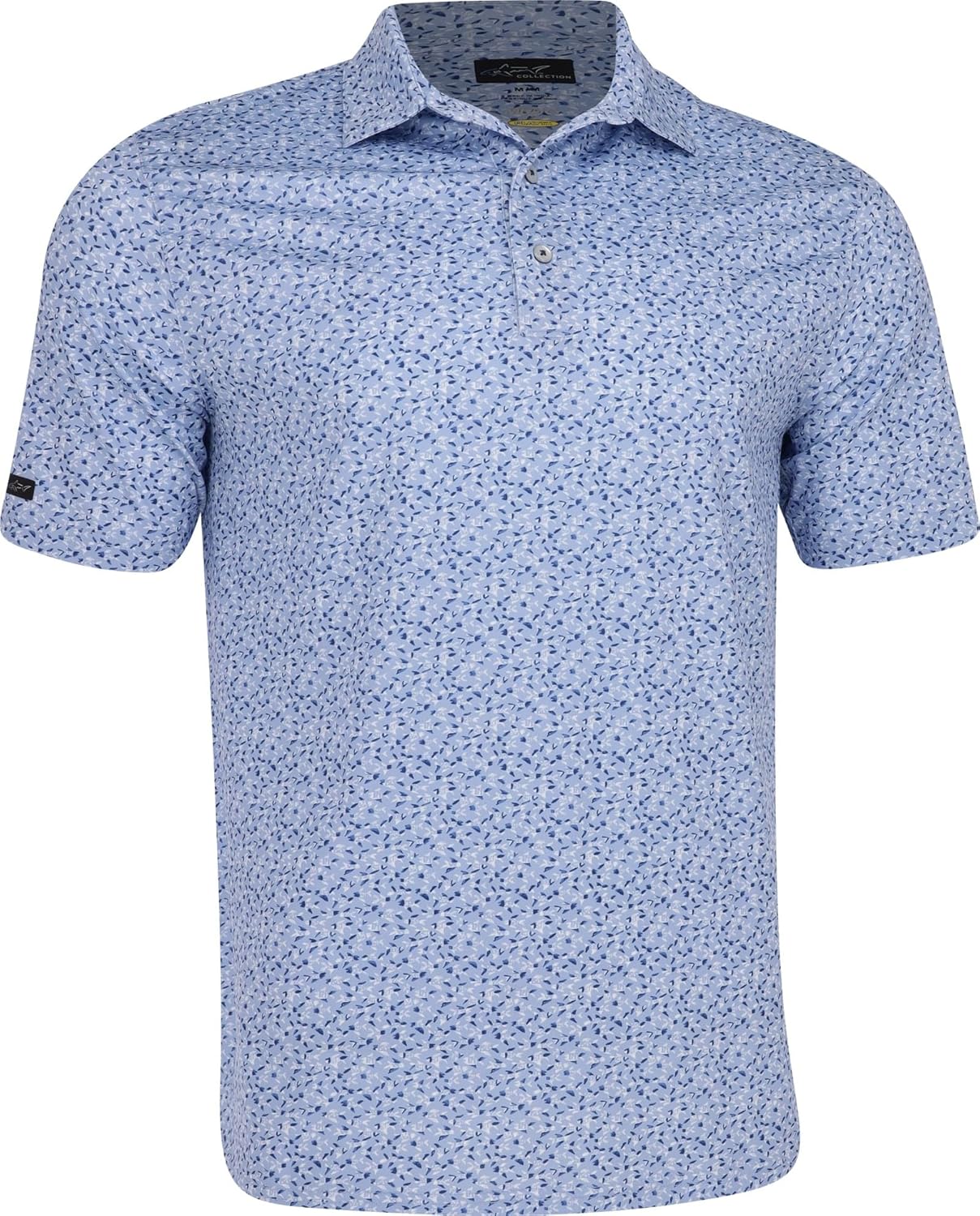 Greg Norman ML75 Stretch Fisherman Print Blue Storm Shirt Men XL