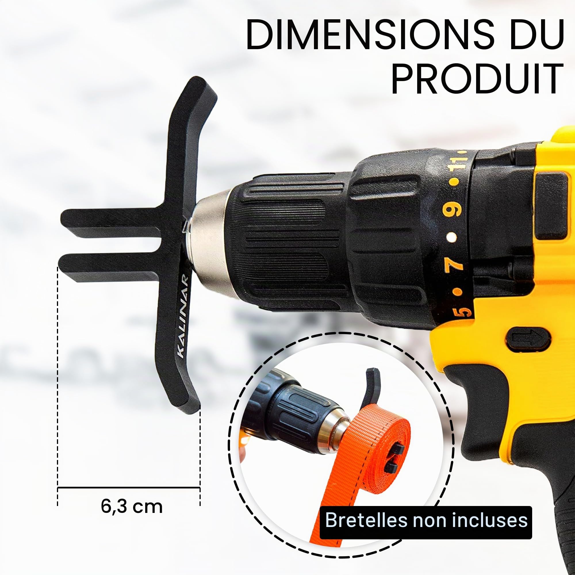 Enrouleur de Sangle à cliquet, Rouleau de Sangle et Organisateur pour Votre Camion ou Votre Maison, Accessoires pour mèches