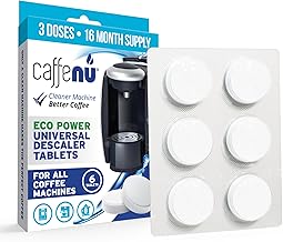 Caffenu Descaling Tablets Pack of 6 | Coffee Machine Descaler Tablets | Compatible with Nespresso, Delonghi, Lavazza, Breville, Keurig | Remove Limescale & Build-up | Complete the Barista Kit