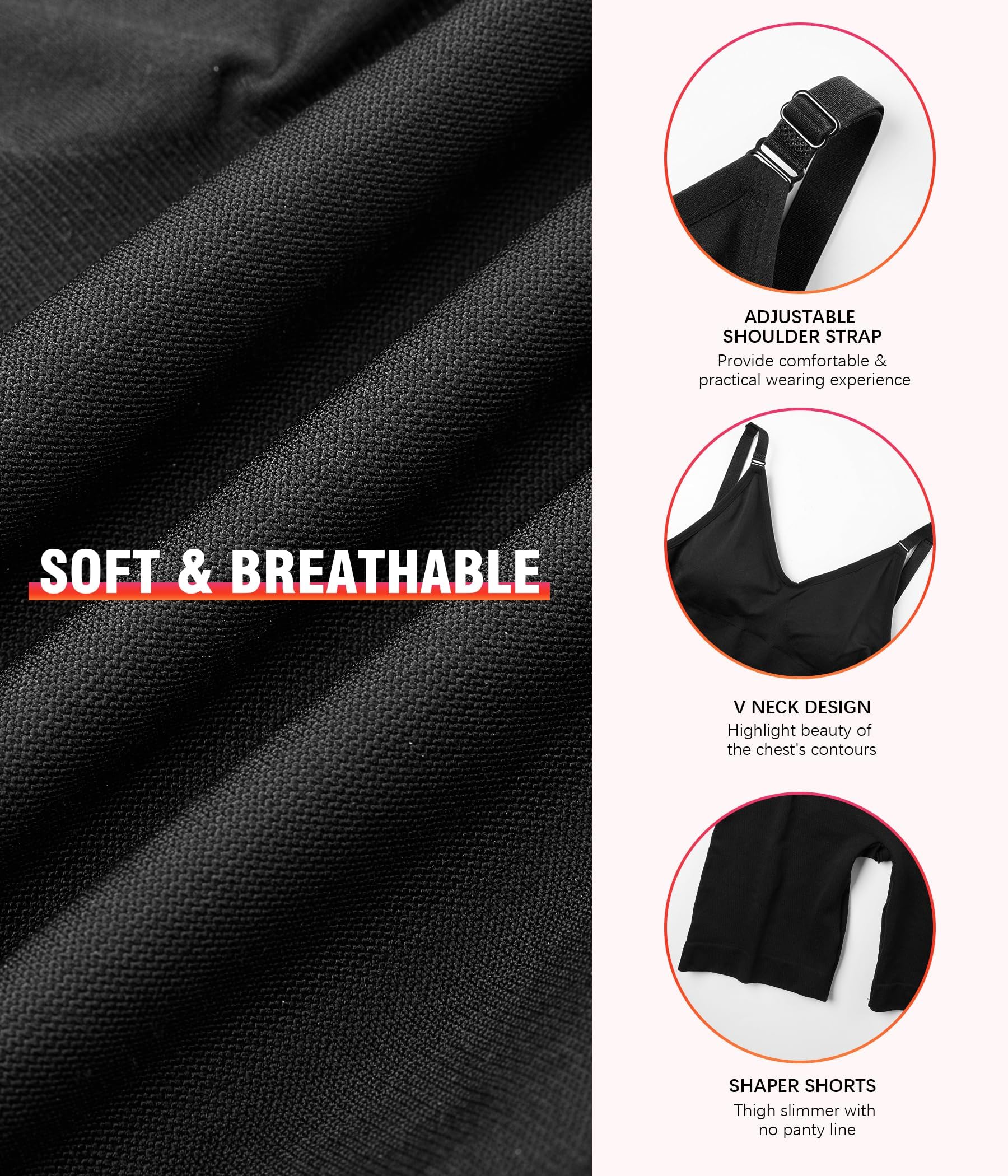 KUMAYES Gainant Minceur Ventre Plat Invisible Combinaison Body Sculptant Femme Gaine Culotte Amincissante pour les Cuisses Réglables Shapewear