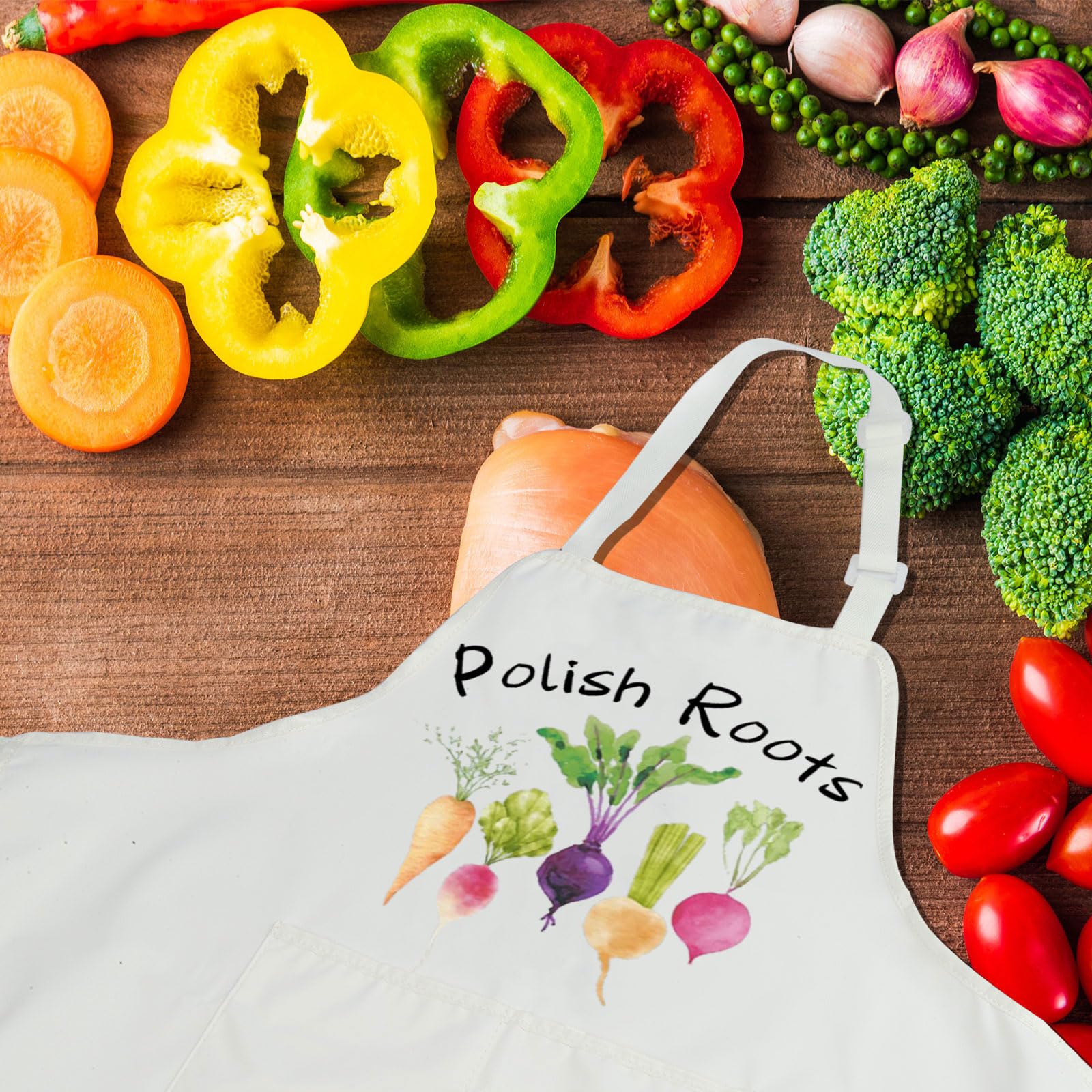 CENWA Polish Roots Adjustable Apron With Pocket Polish Gift Garden Pun Gift Polish Heritage Gift