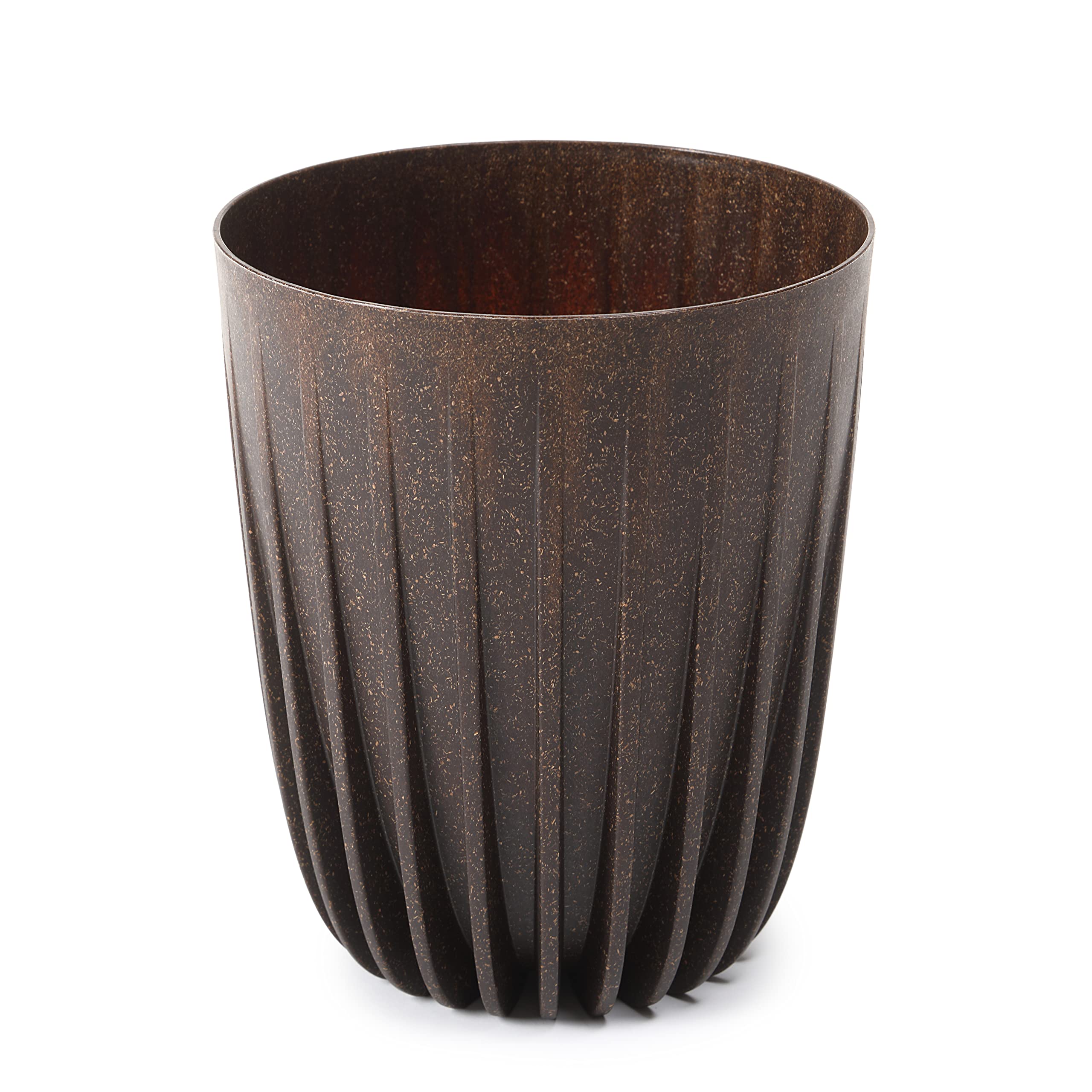 Lamela Violet Mira Eco With Coffee Flowerpot Herb Plant New Season 2022 Balcony Garden Container Bucket 2In1 Set Two Parts With Insert Unique Surface Design Impress? (Ø 14,5Cm H 17,2Cm, Espresso)