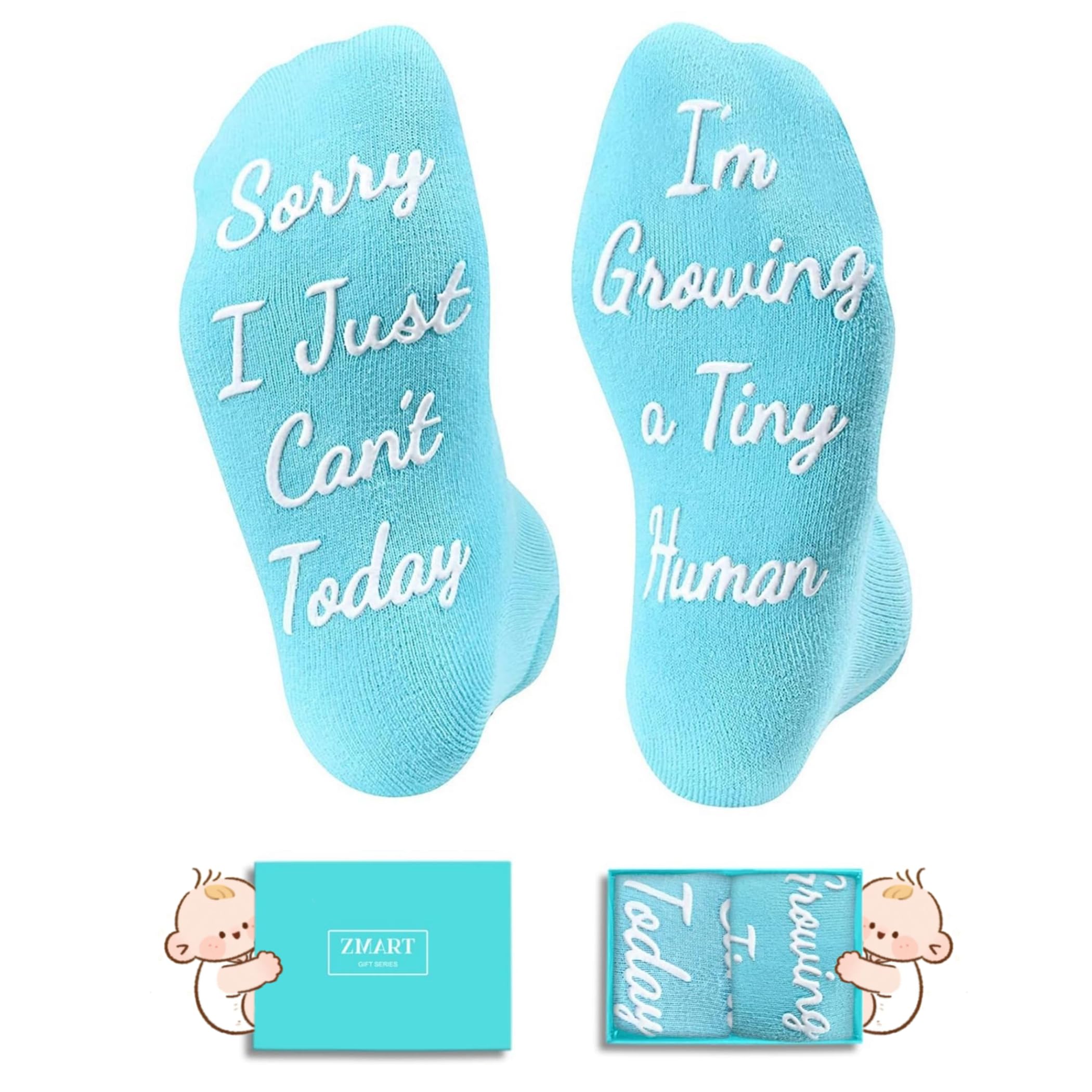 Labor and Delivery Socks Pregnancy Socks Maternity Socks for Hospital, Pregnancy Maternity Gifts, Tiny Human, Medium