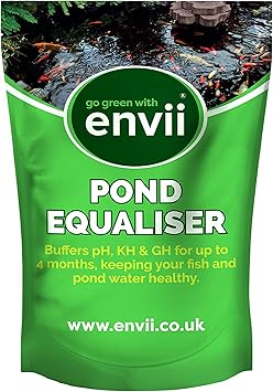 Image envii Pond Equaliser – Pond pH Buffer Instantly Balances, and Stabilises pH, KH and GH Levels – Treats 2,500 Litres/550 Gallons Image envii Pond Equaliser – Pond pH Buffer Instantly Balances, and Stabilises pH, KH and GH Levels – Treats 2,500 Litres/550 Gallons