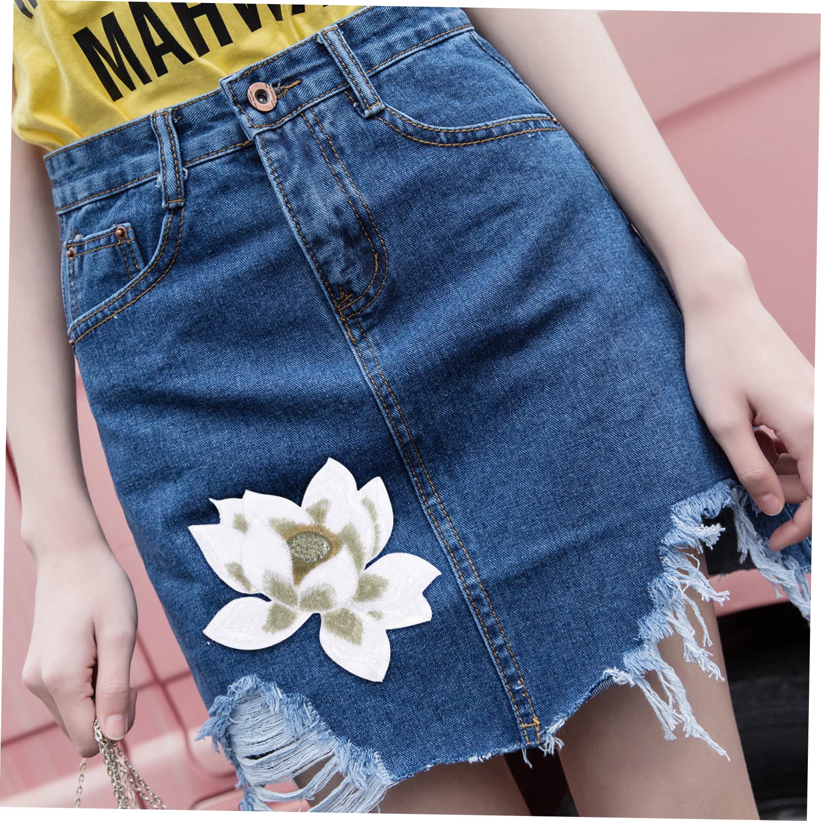 GALPADA 8pezzi Toppe Termoadesive Ricamate Fiori Applique Per Abbigliamento e Riparazioni Per Giacche Pantaloni e Accessori Fashion