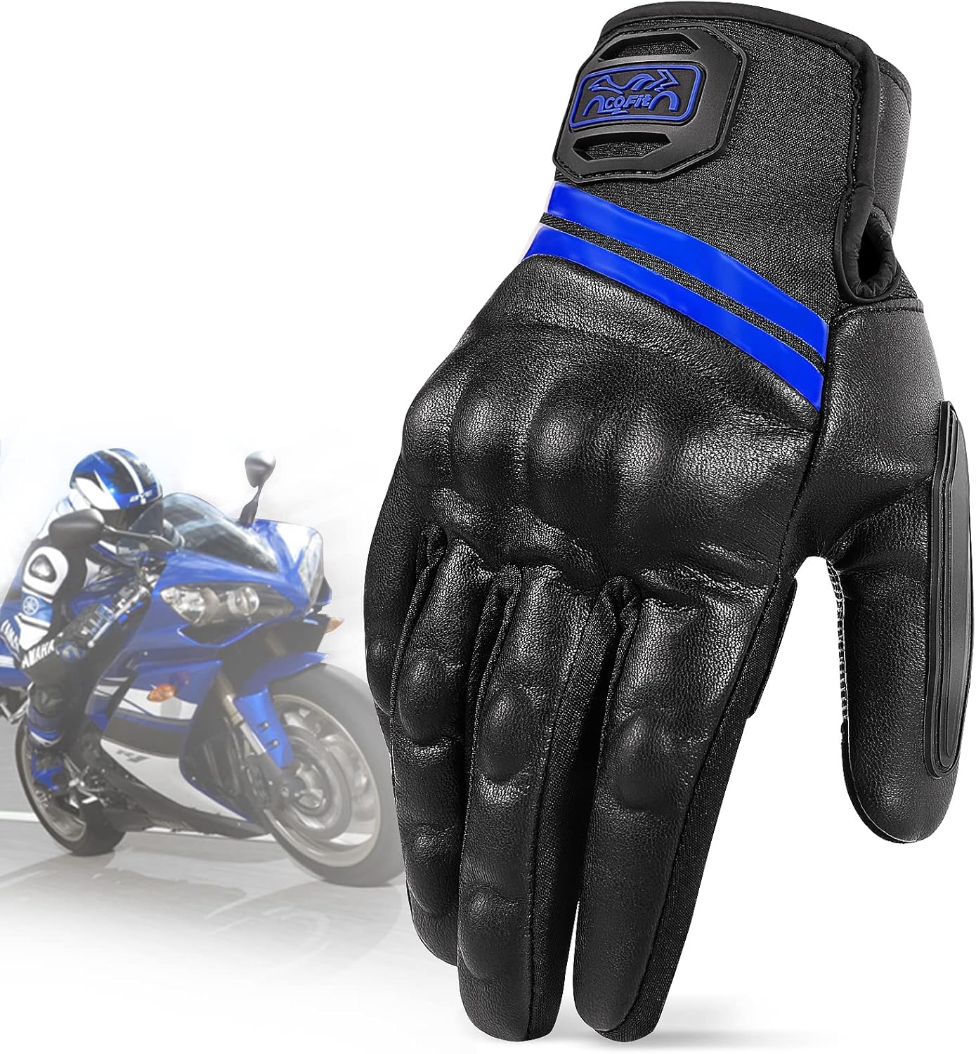 COFIT Motorcycle Gloves Breathable, Touchscreen Motorbike Gloves Anti-slip with Good Grip Hard Knuckles Protection for Men Women Motocross, BMX ATV MTB Cycling, Road Racing - Red XL : Automotive