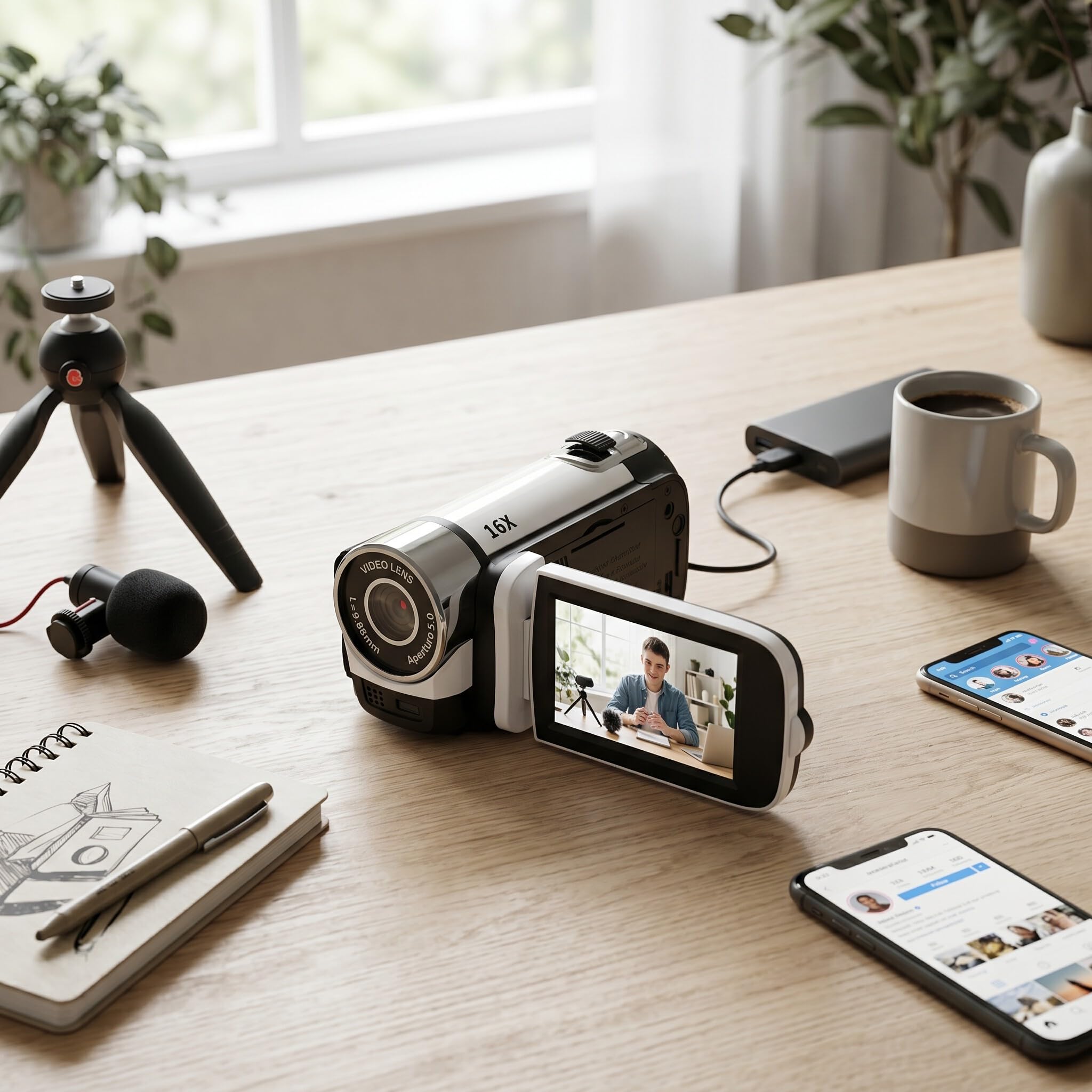 Amazon.com : 1080P Digital Video Camcorder, 16MP 2.4inch Rotatable