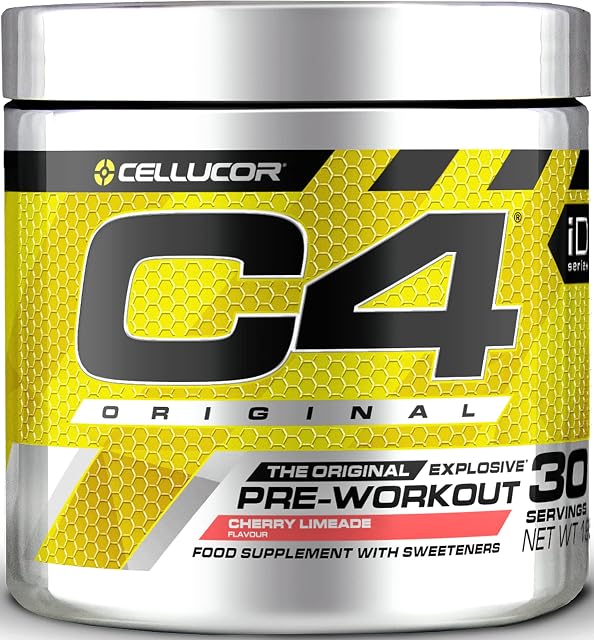 C4 Original Beta Alanine Sports Nutrition Bulk Pre Workout Powder for Men & Women | Best Pre-Workout Energy Drink Supplements | Creatine Monohydrate | Cherry Limeade | 30 Servings