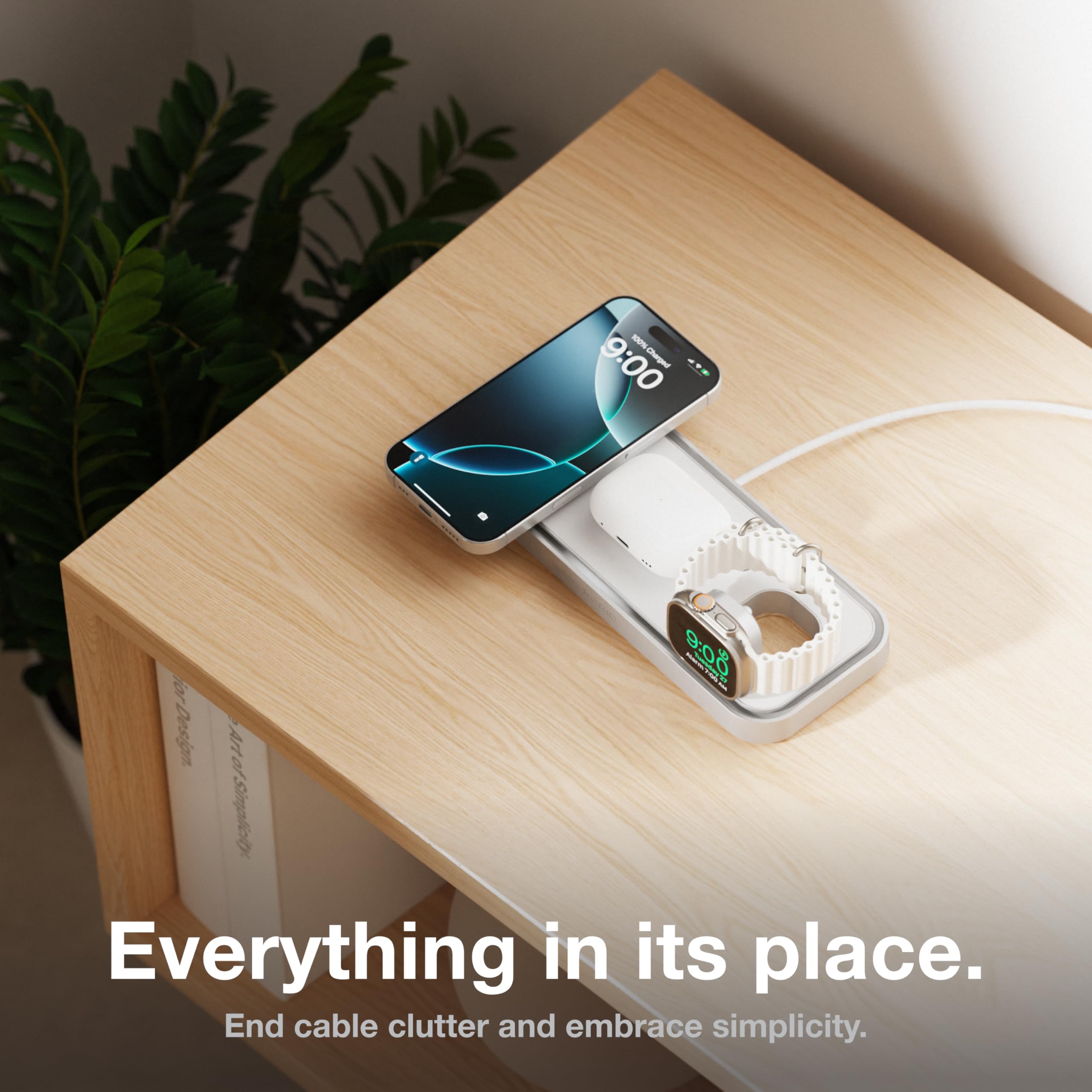 NOCO XGrid XDP3: Base di Ricarica Wireless 3-in-1 – Stazione di Ricarica per iPhone, Apple Watch e AirPods – Compatibile MagSafe, Certificata Qi2 – Con Caricatore USB-C 45W e Cavo da 2m