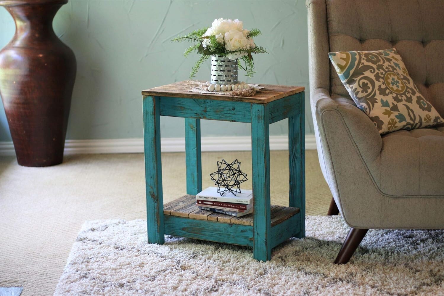 Turquoise Combo End Table Home & Kitchen