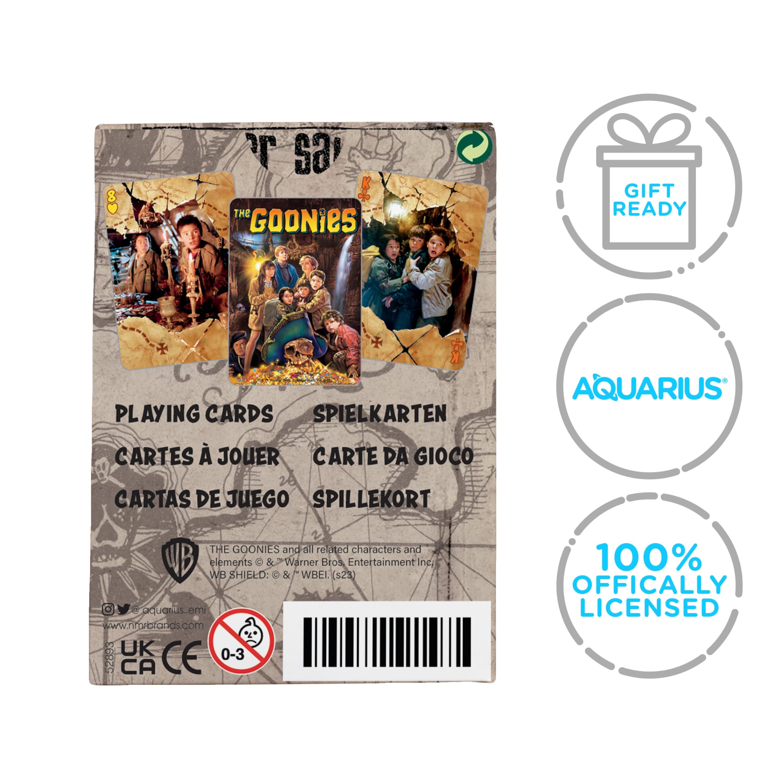 AQUARIUS Goonies Playing Cards – Goonies Themed Deck of Cards for Your Favorite Card Games - Officially Licensed Goonies Merchandise & Collectibles