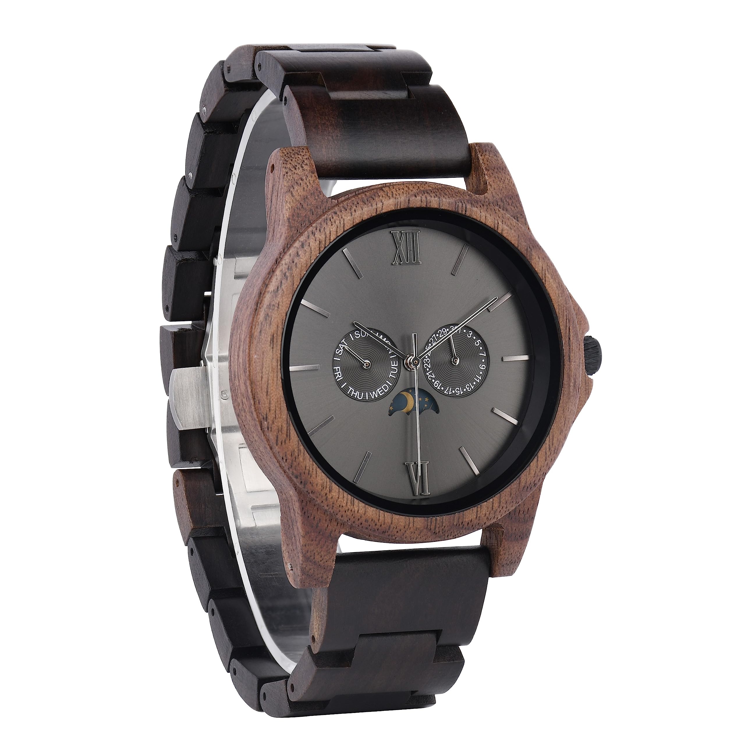 Orologio in legno personalizzato per uomo Orologio cronografo in legno Orologio anniversario per marito Festa del papà Compleanno per papà