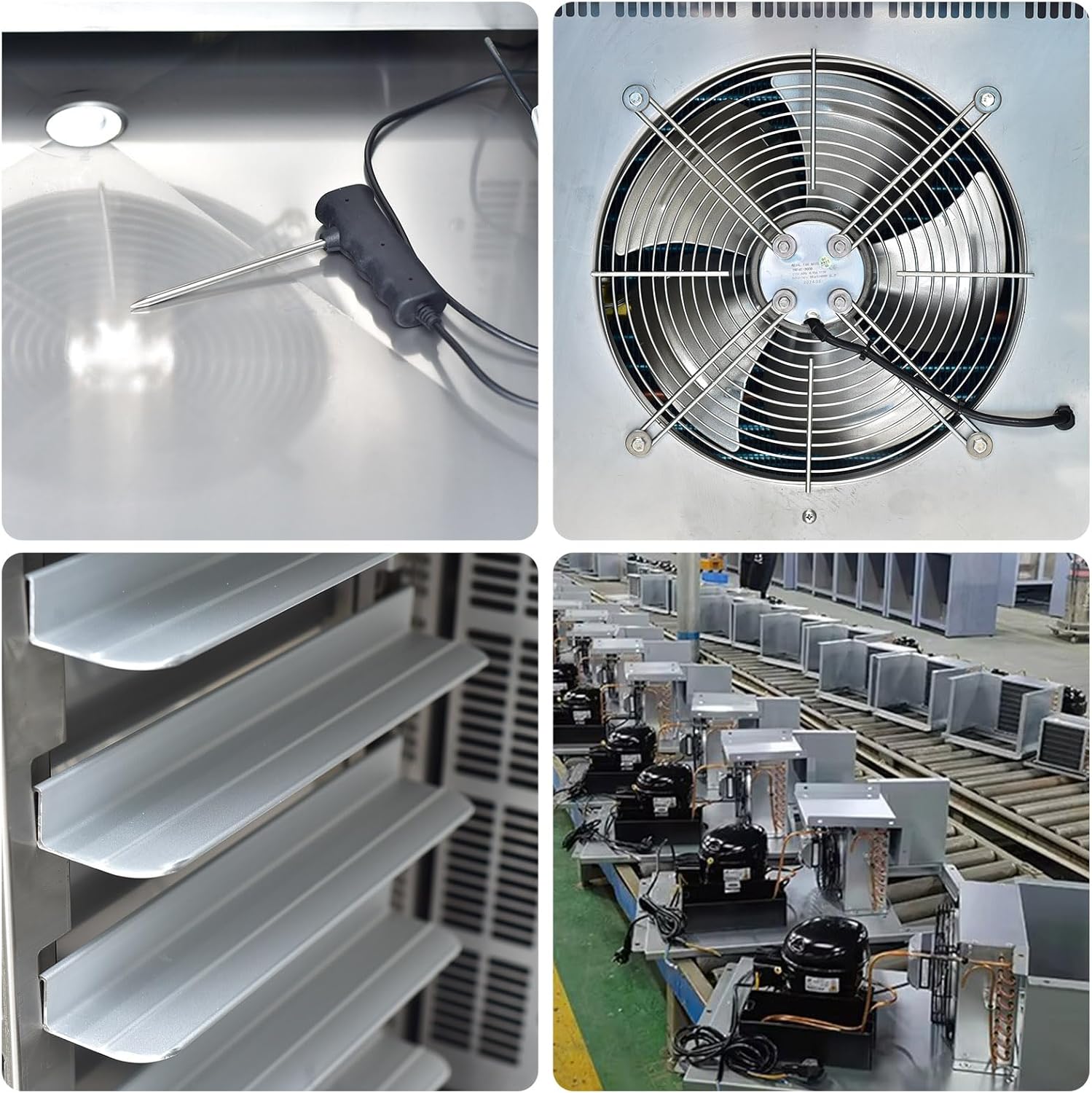 Kolice Commercial 5 Trays Blast Chiller, Flash Freezer,Shock Freezer with Food Probe,Lowest temp: -40°F for Restaurant,Bakery,School,Hotel,Canteens to Preserve Beef,Chicken,Sea Food,Dough,etc