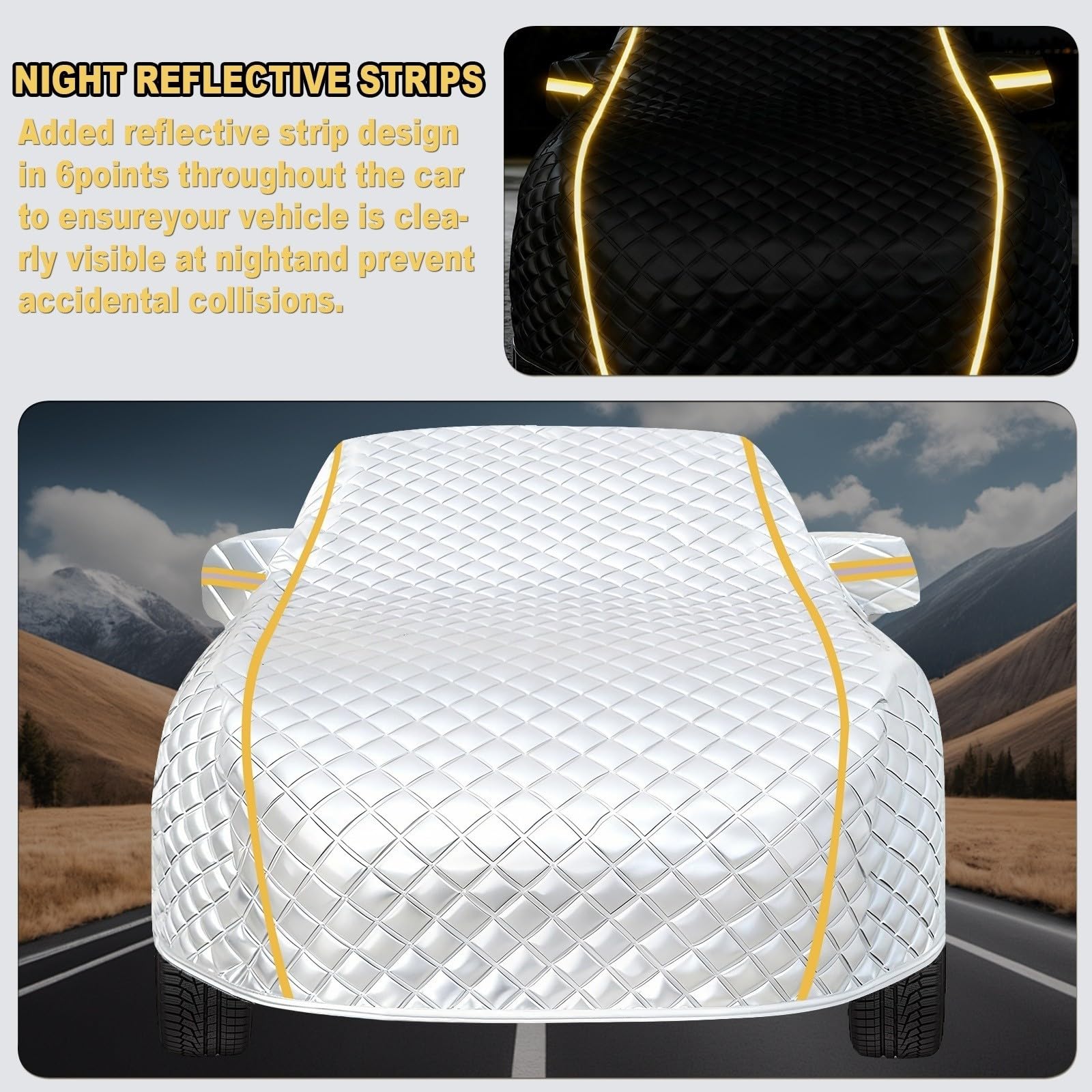 Telo Copriauto Antigrandine Per VW T-ROC 2017-2024 Telo Auto,Esterno Tutte Le Stagioni Protezione Auto,Addensato Grandine Copertura Protettiva Impermeabile Anti-neve UV