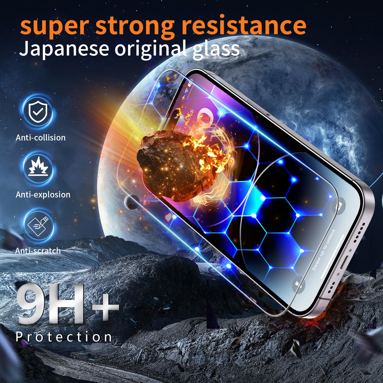 Inskin Pellicola Vetro Temperato Per IPhone 14 Pro (6,1") – Confezione 2+2 Con Protezione Fotocamera, Anti-Graffio