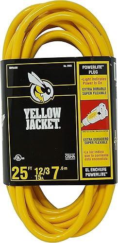 Miniatura 9 de Yellow Jacket - Alargador SJTW de 15 amperios 123 de alta resistencia, en paquete