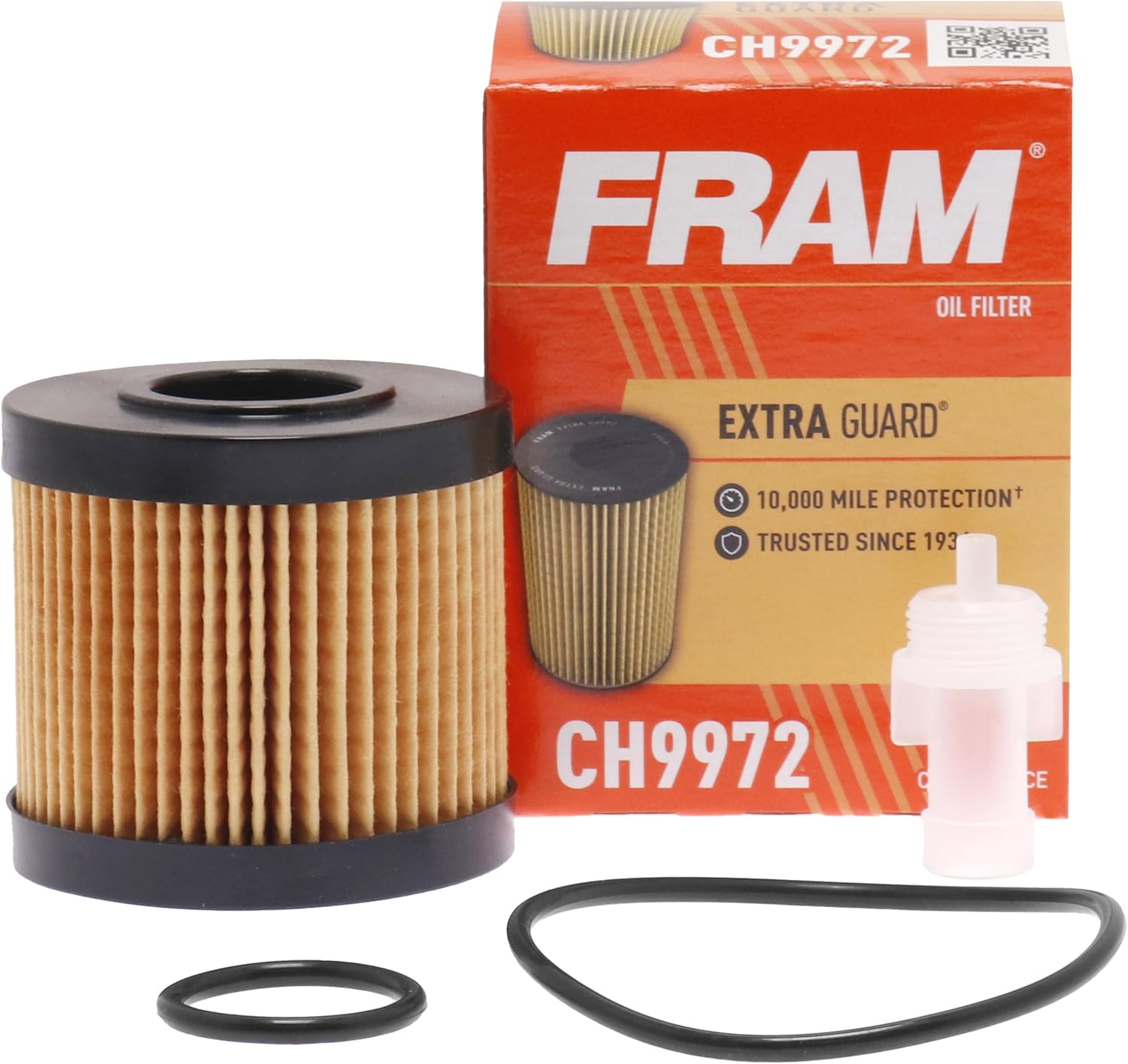 FRAM Extra Guard CH9972, 10K Mile Change Automotive Replacement Interval Cartridge Engine Oil Filter for Select Vehicle Models 1 Count (Pack of 1) Extra Guard