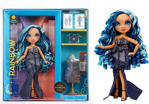 Rainbow High Fantastic Fashion Skyler Bradshaw - Blue 11 Fashion Doll and Playset with 2 Complete Doll Outfits, and Fashion Play Accessories, Great Gift for Kids 4-12 Years Old