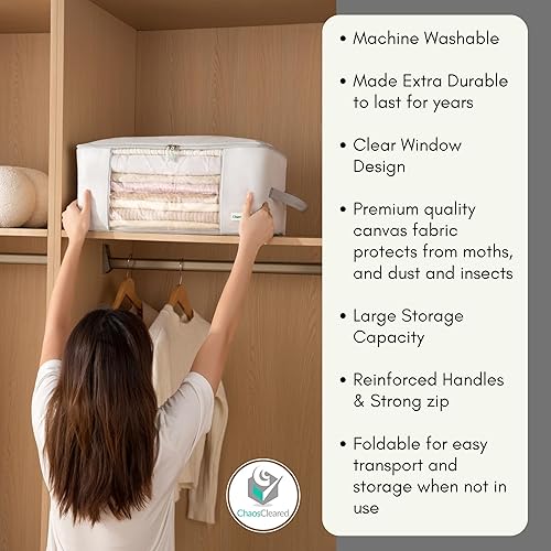 Miniatura 7 de Bolsas de almacenamiento de ropa, organizador de ropa, bolsas de tela plegables para suéteres, ropa, ropa, ropa de cama, colcha, ropa de cama,