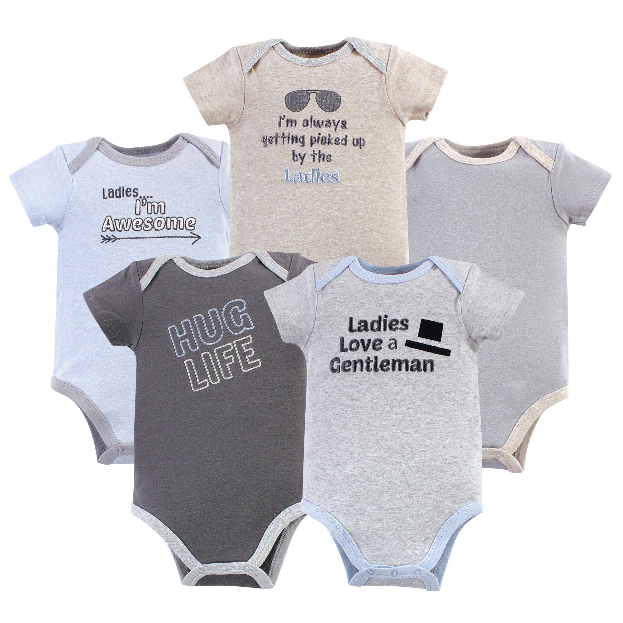 Luvable Friends Unisex Baby Cotton Bodysuits