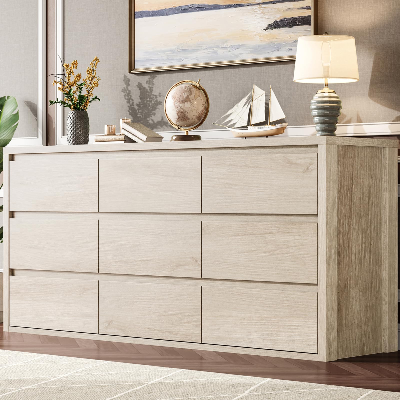 Photo 1 of ***MISSING PIECES -SELLING AS PARTS ONLY***
GarveeHome 9 Drawer Dresser for Bedroom, Wide Modern Chest of Drawers, Large Wood Dresser Wooden Storage Organizer for Living Room, Hallway Entryway