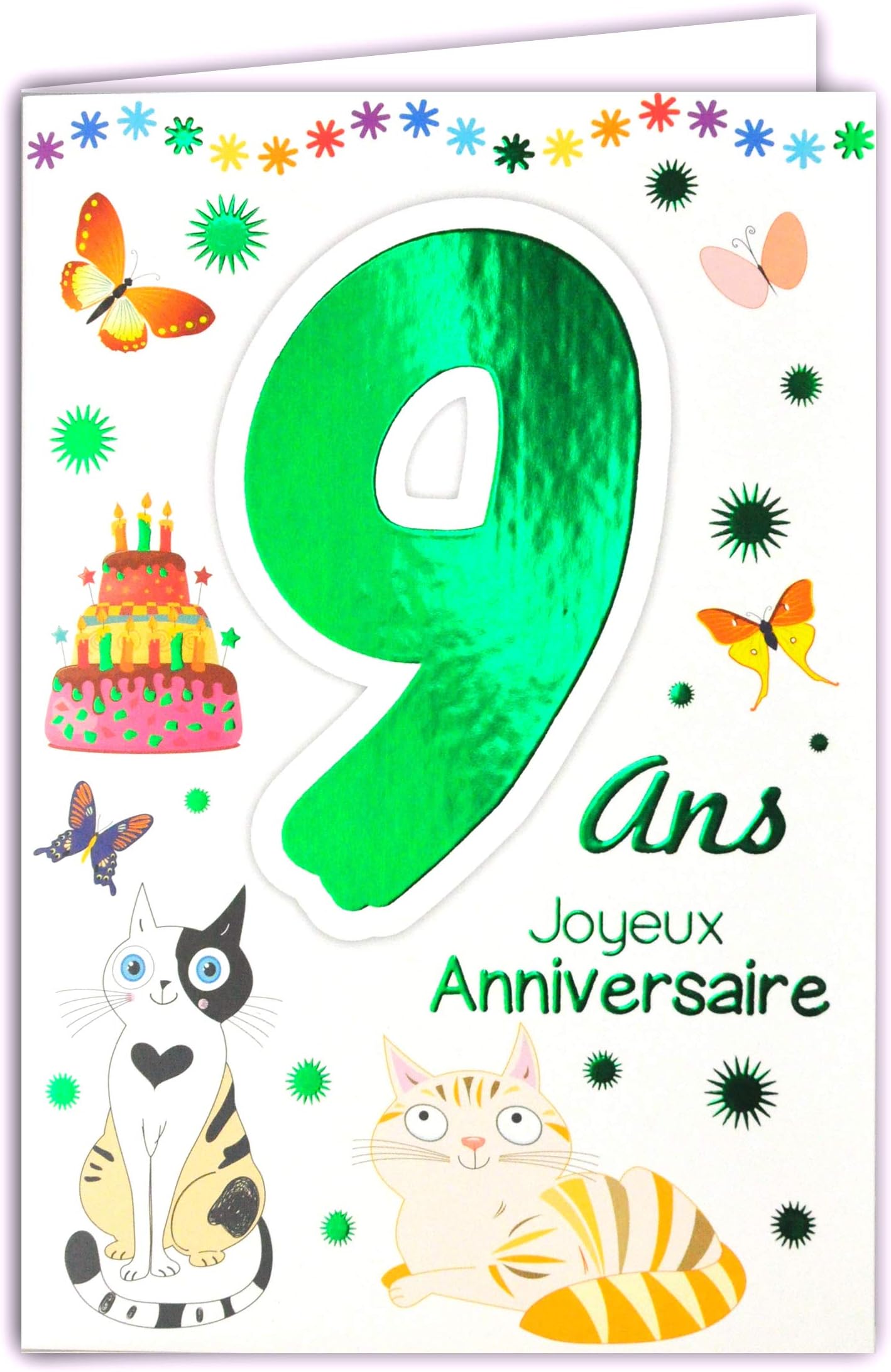 Old English Co. Carte D'anniversaire 9 Ans Avec Inscription « Pink Cake