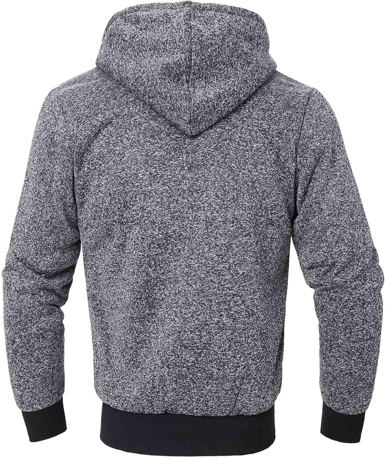 Thick Fleece Hoodie for Men Winter Warm Heavyweight Sherpa Lined Zip Up Hooded Jacket