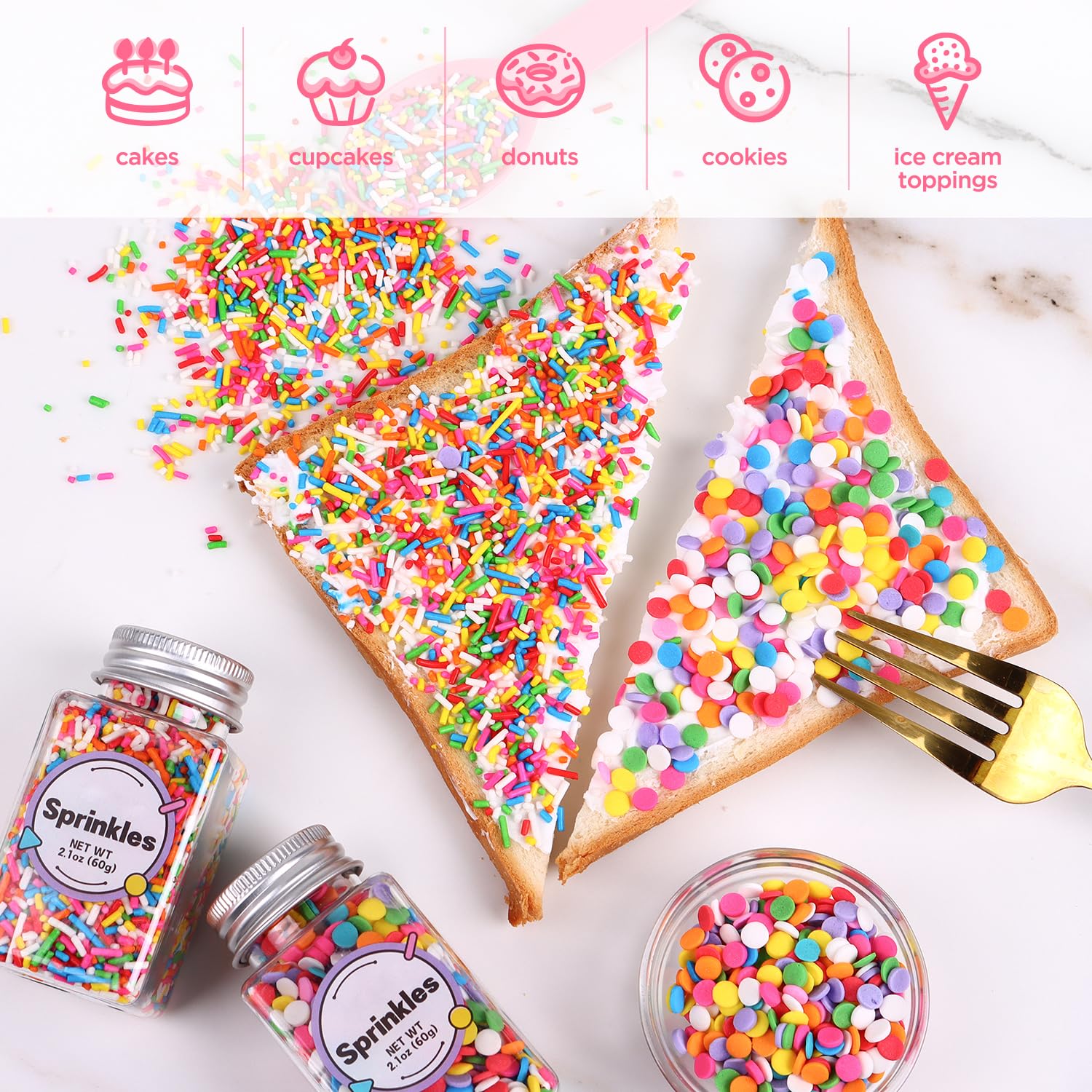 Dr Oetker Sugar Strands 700g | Colourful Cake Sprinkles - View #11